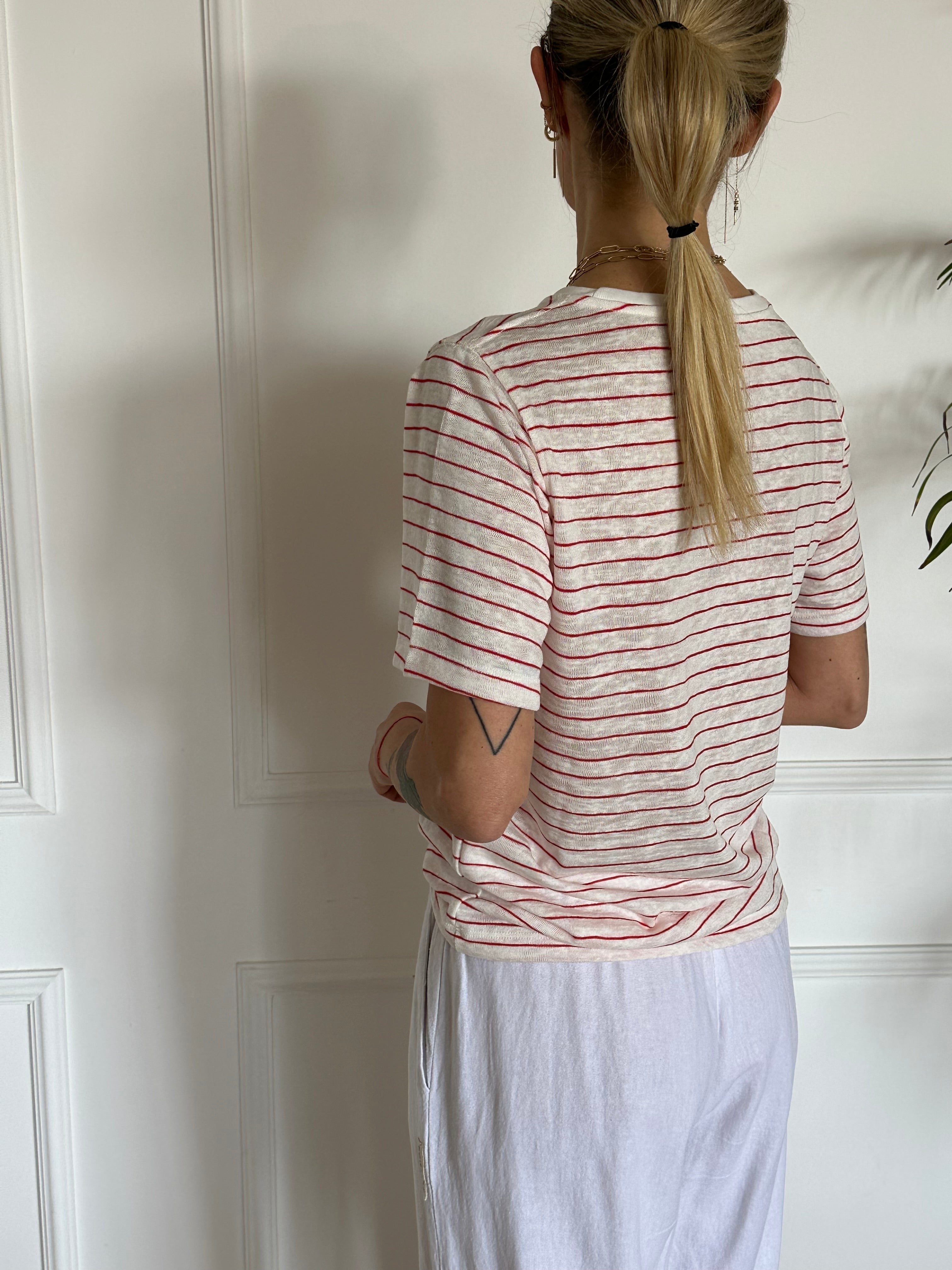 טי שירט EVA פסים אדומים