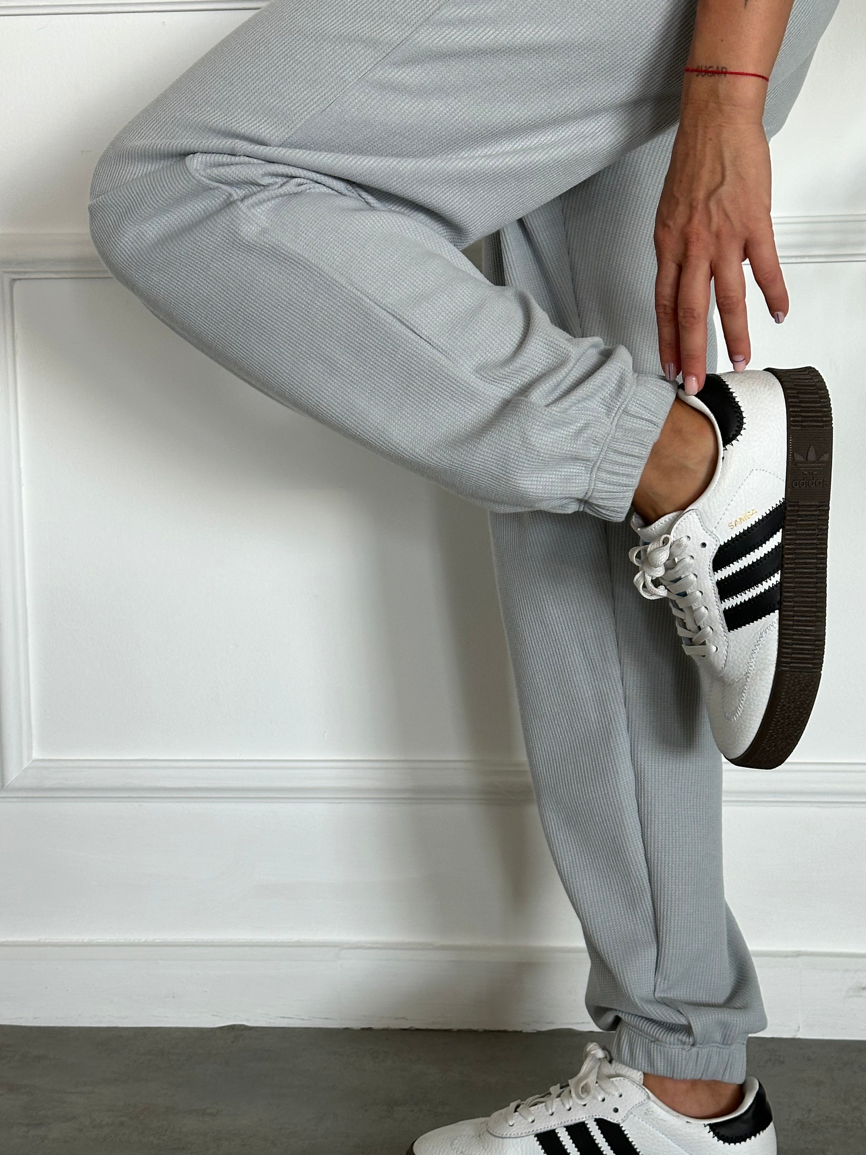 מכנסי וופל תכלת