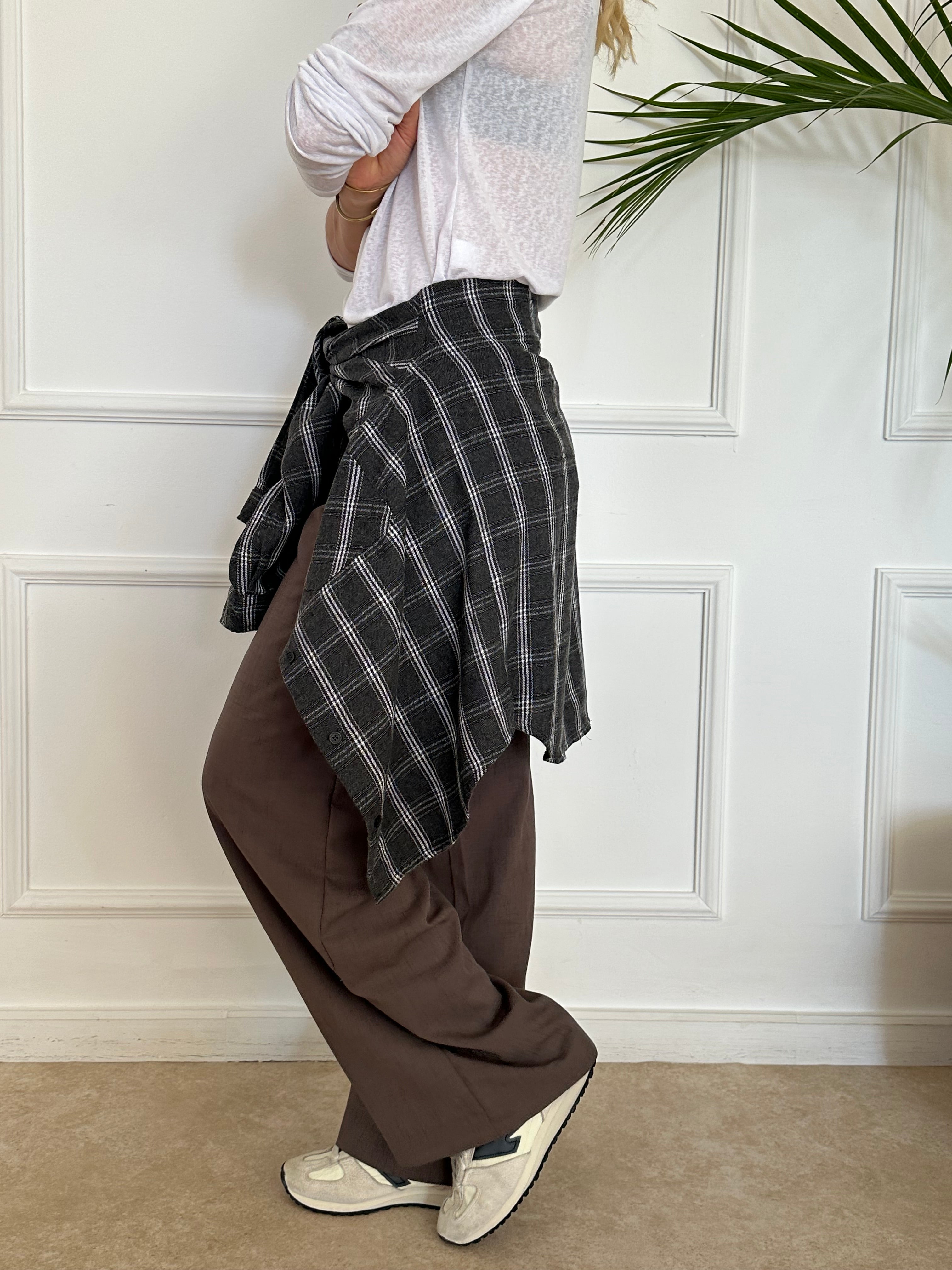 חולצת SOHO משבצות שחורה