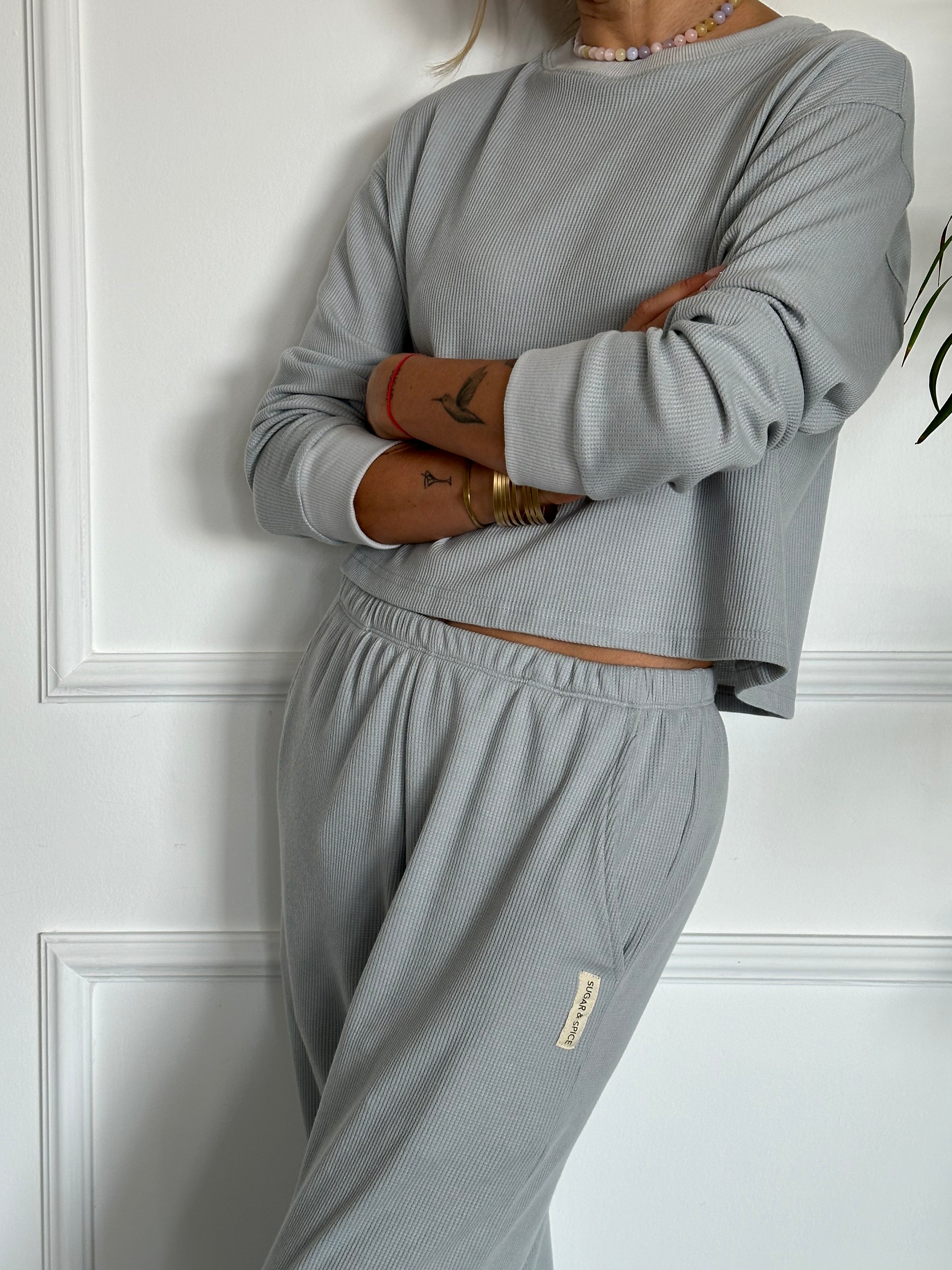 חולצת וופל תכלת