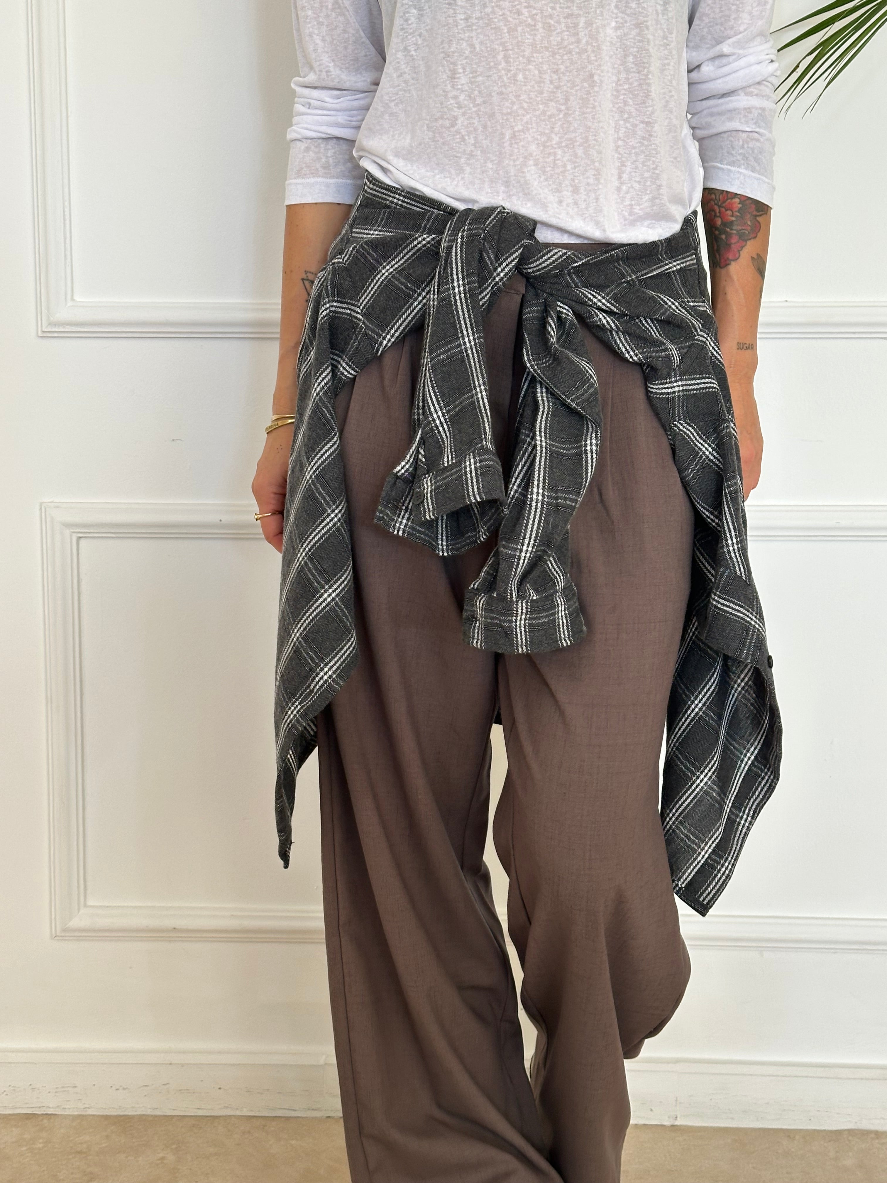 חולצת SOHO משבצות שחורה