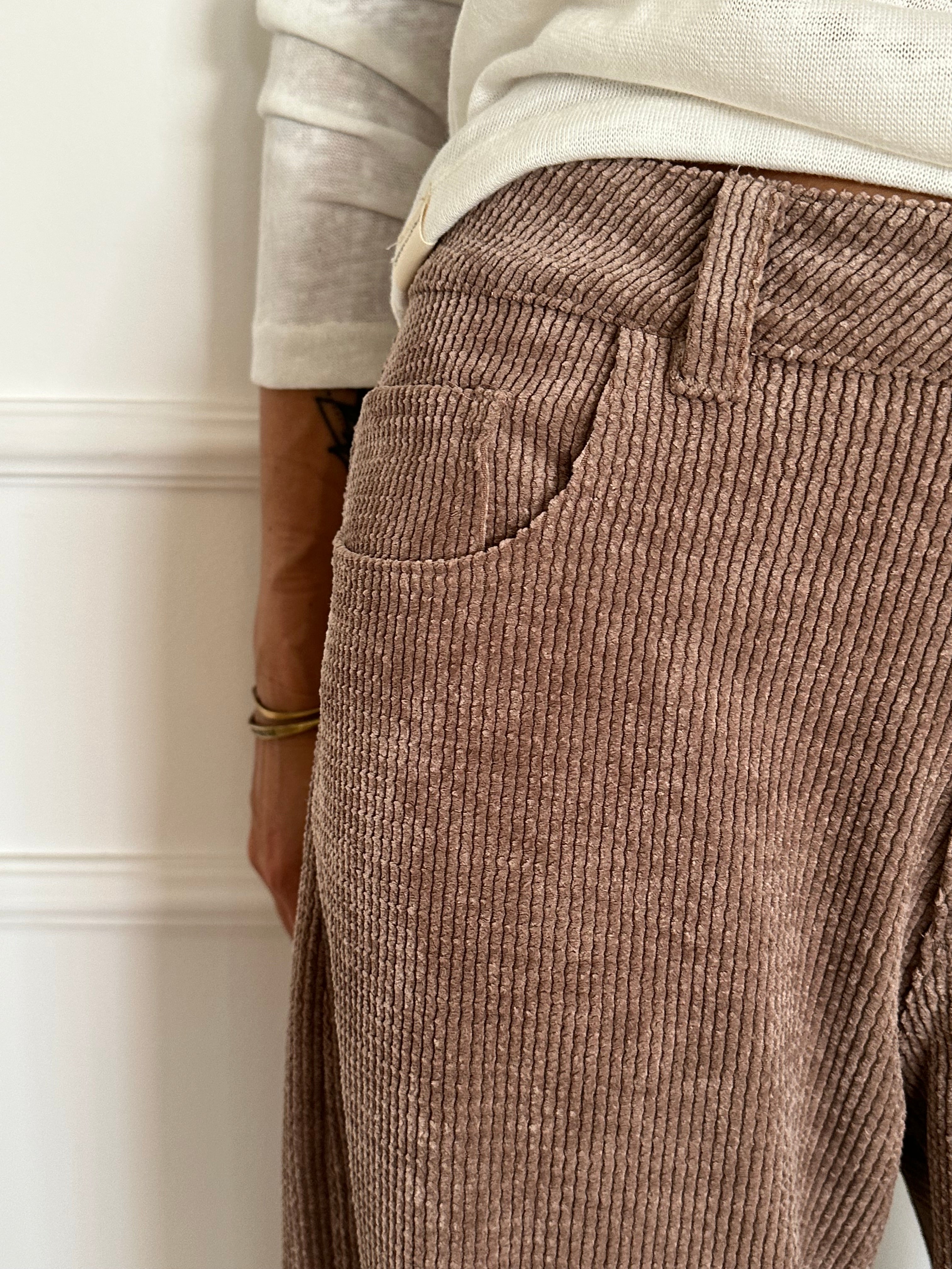 LIGHT BROWN מכנסי קורדרוי