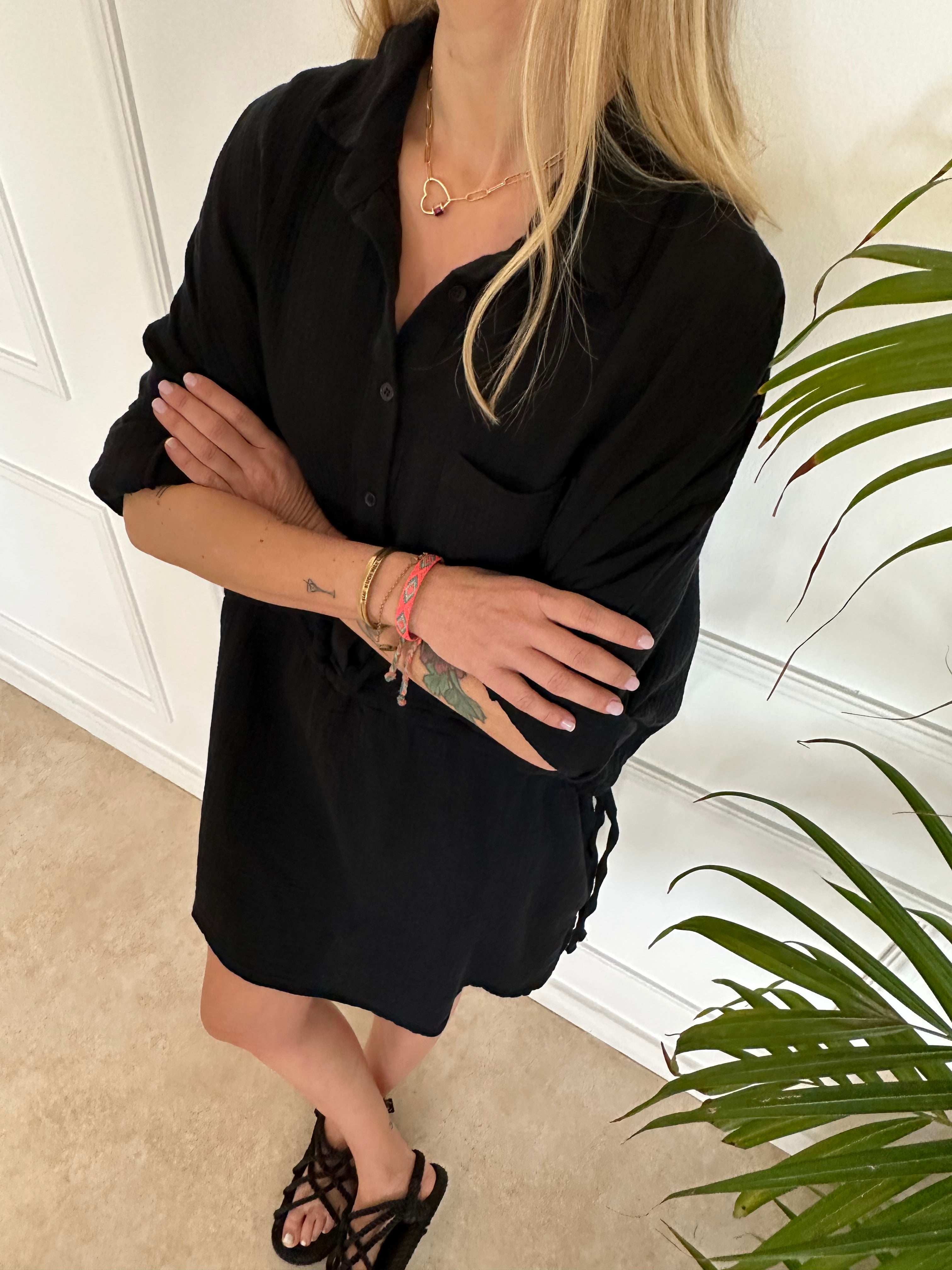 חולצת אוברסייז טטרה שחורה