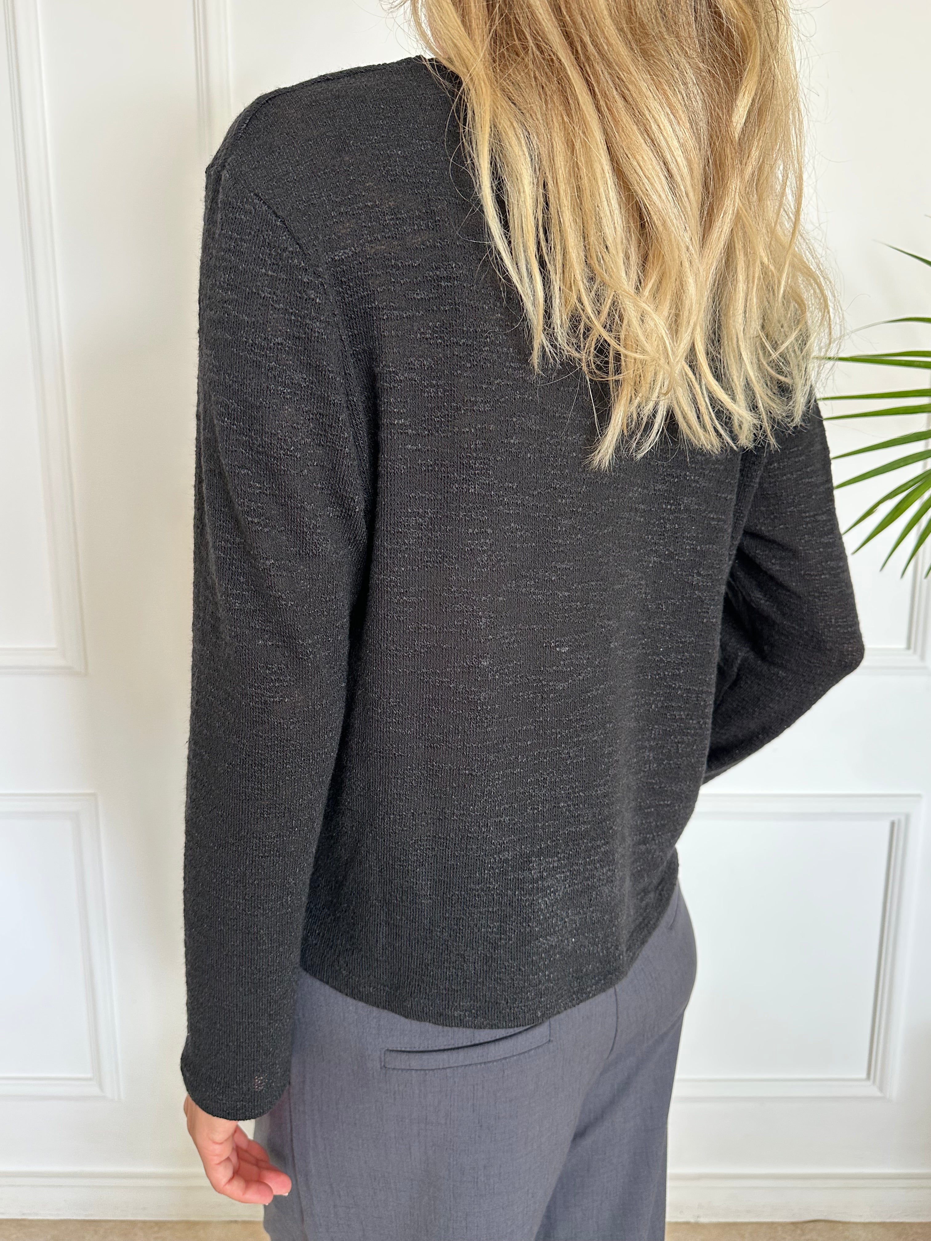 סריג קרדיגן שחור