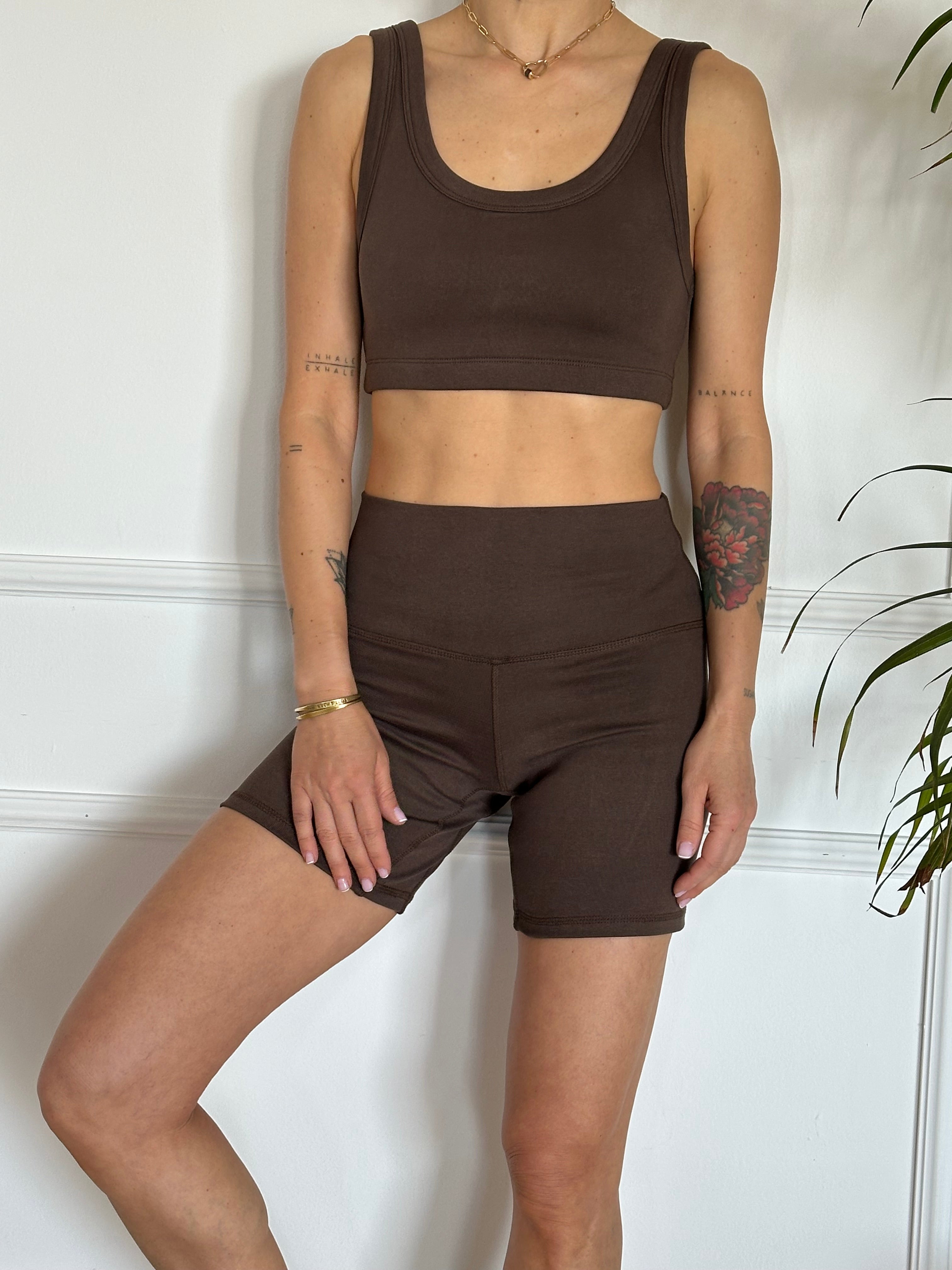 טייץ יוגה סטון ווש BROWNIE