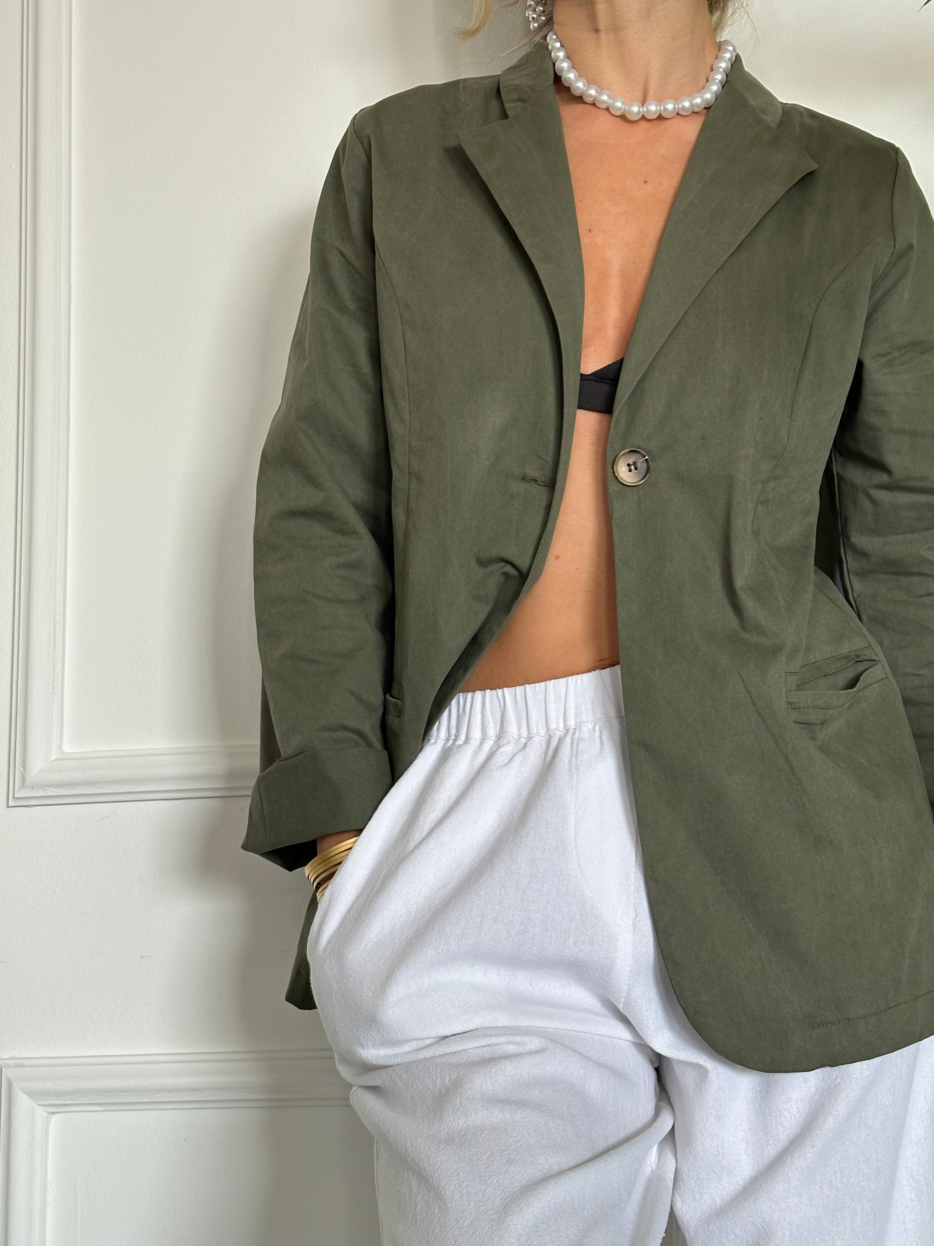 בלייזר סטון ווש Olive green