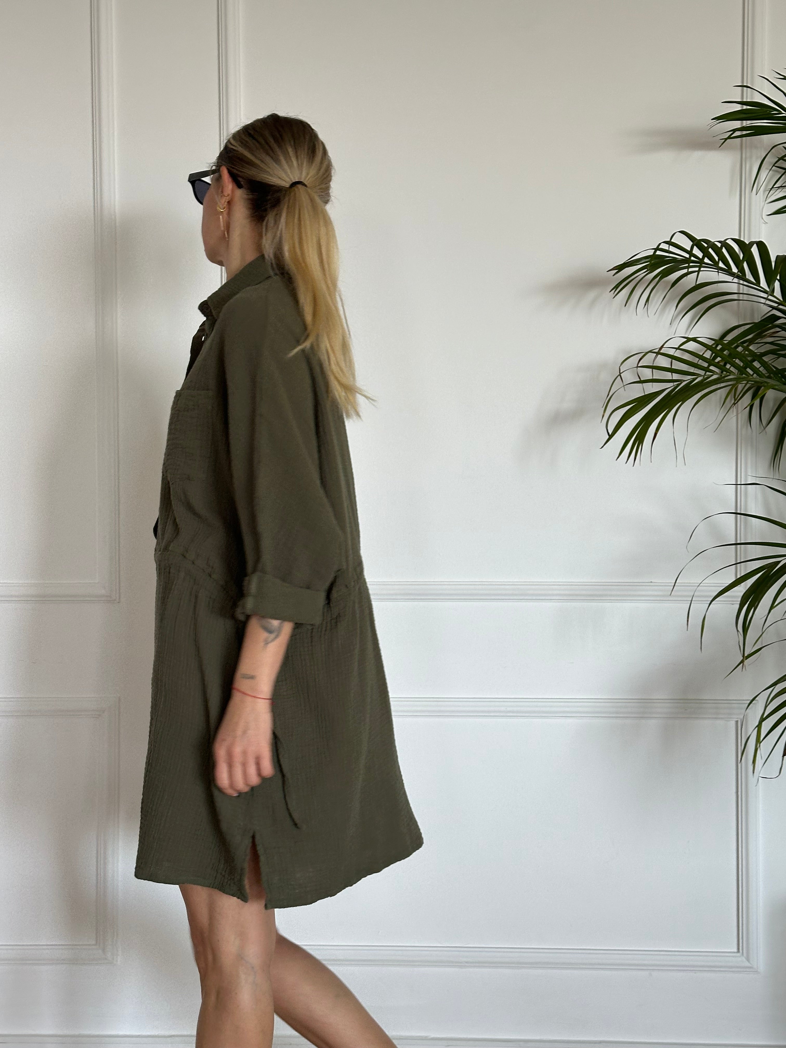 חולצת אוברסייז טטרה זית