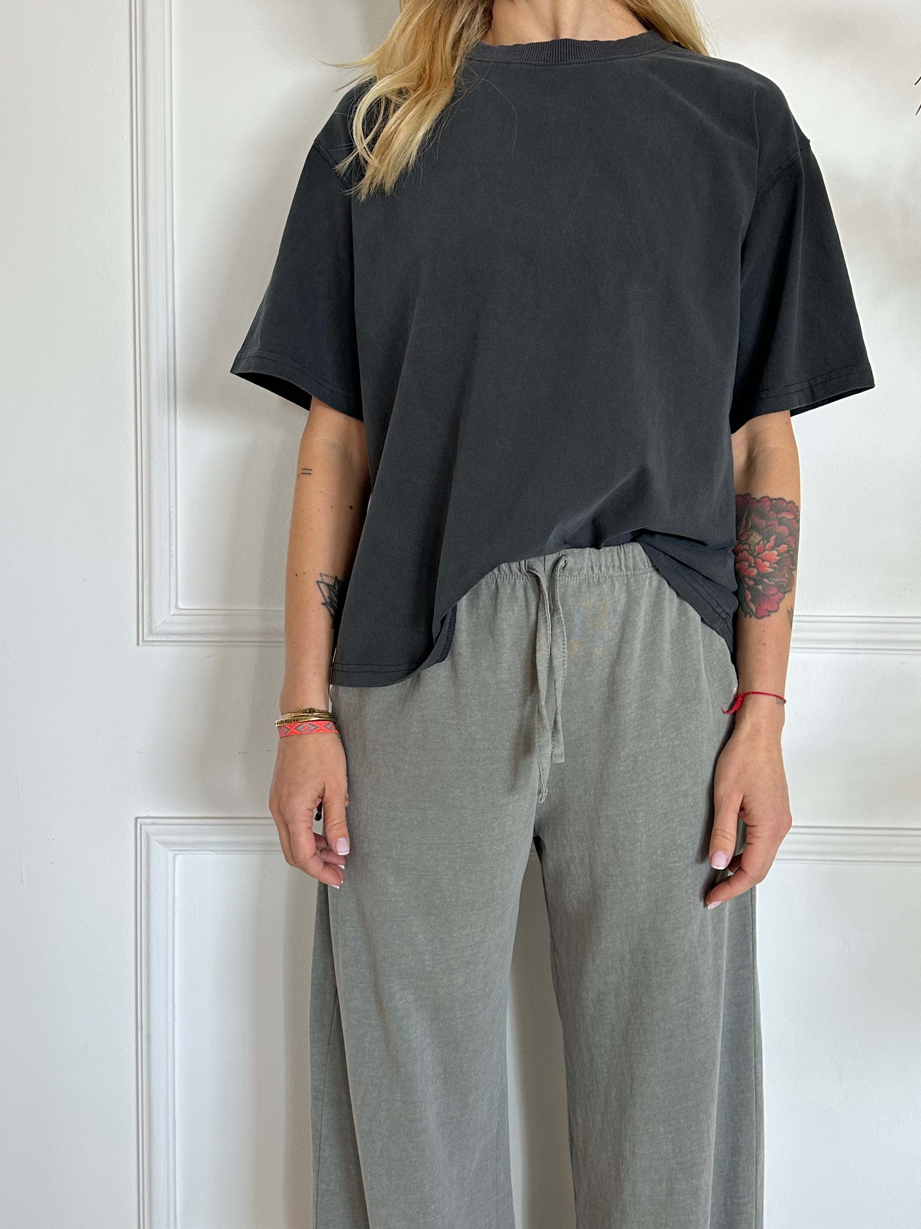 מארז 2 טי שירט NEW YORK אפורה+שחור פחם