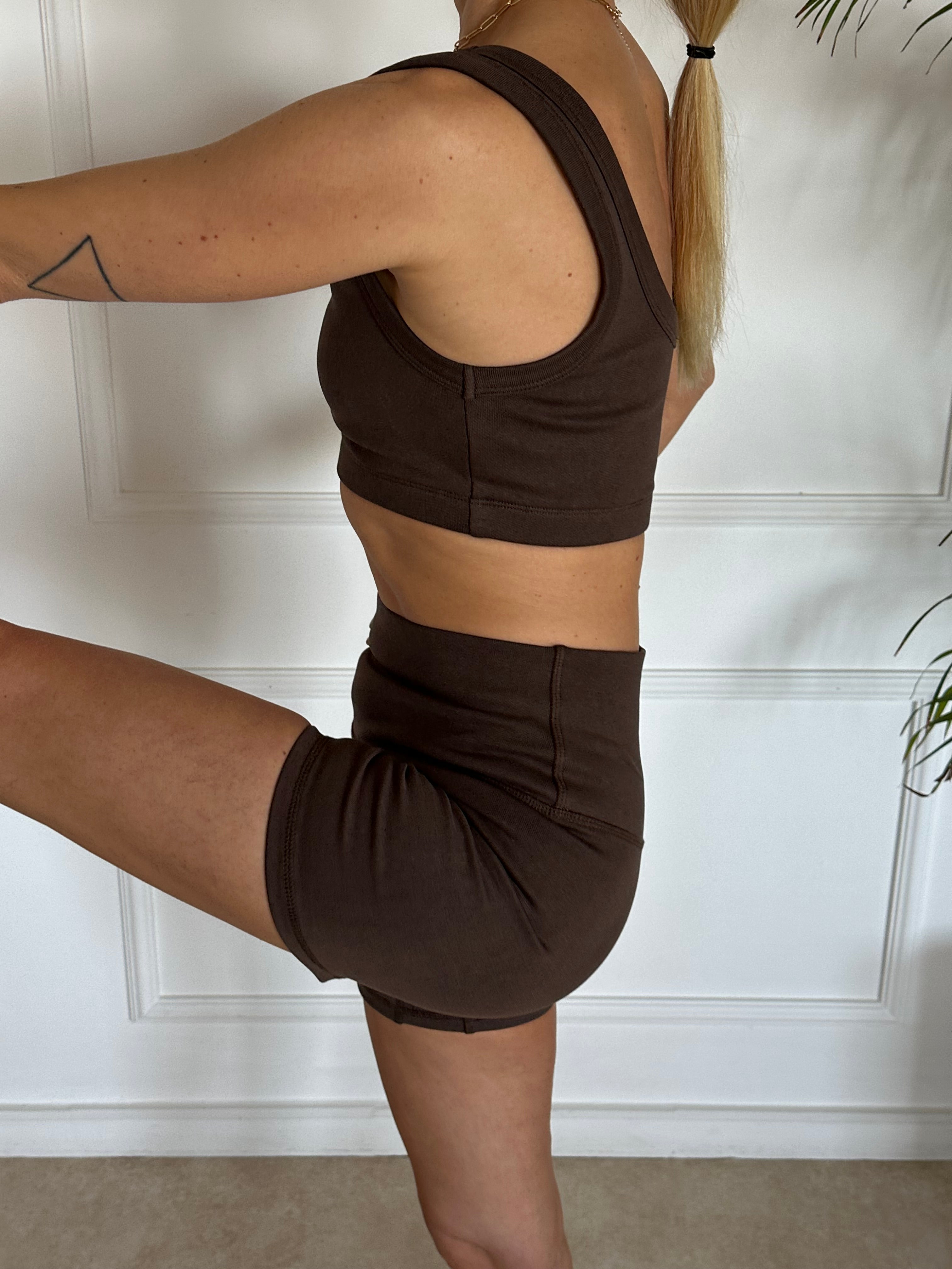 טייץ יוגה סטון ווש BROWNIE