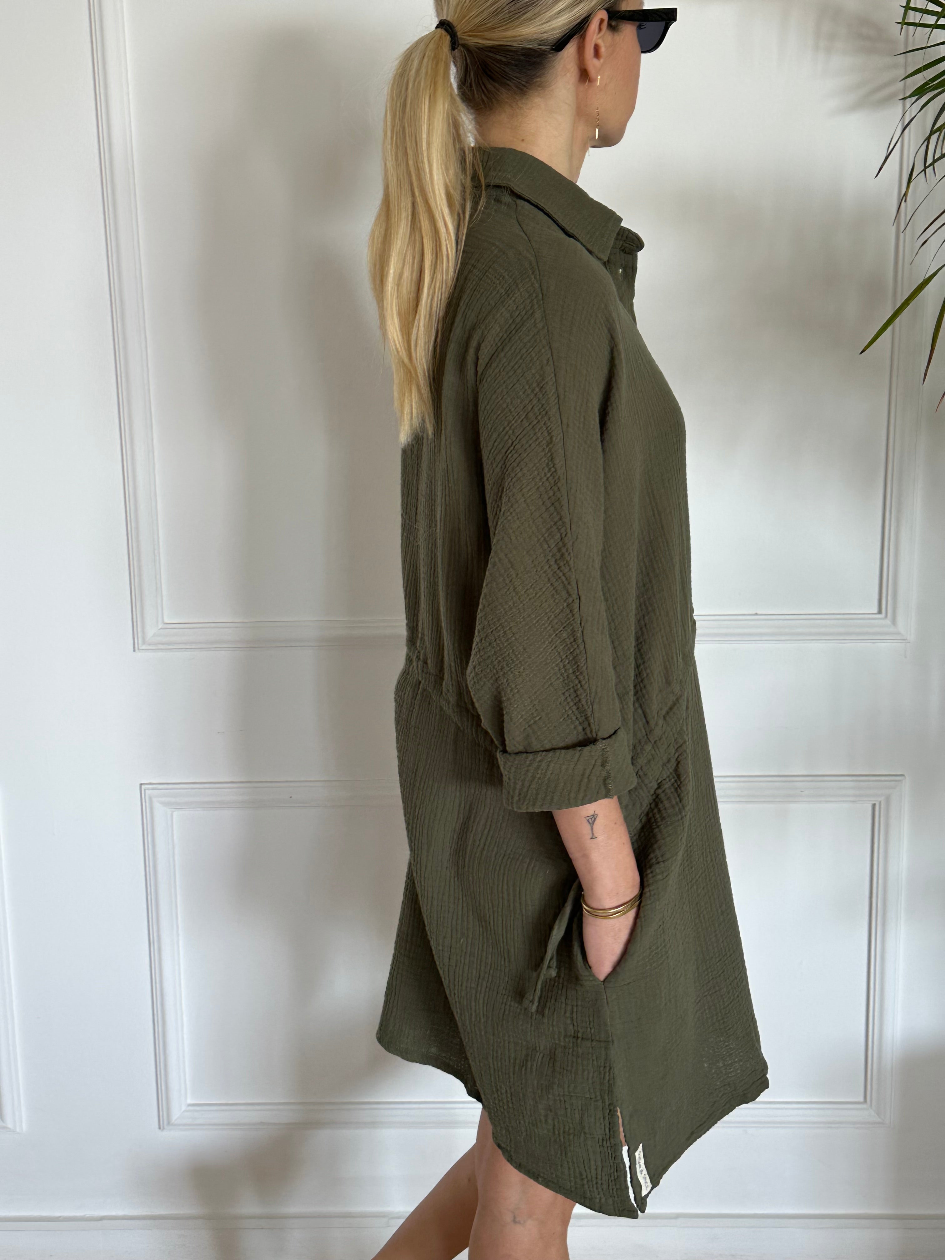 חולצת אוברסייז טטרה זית