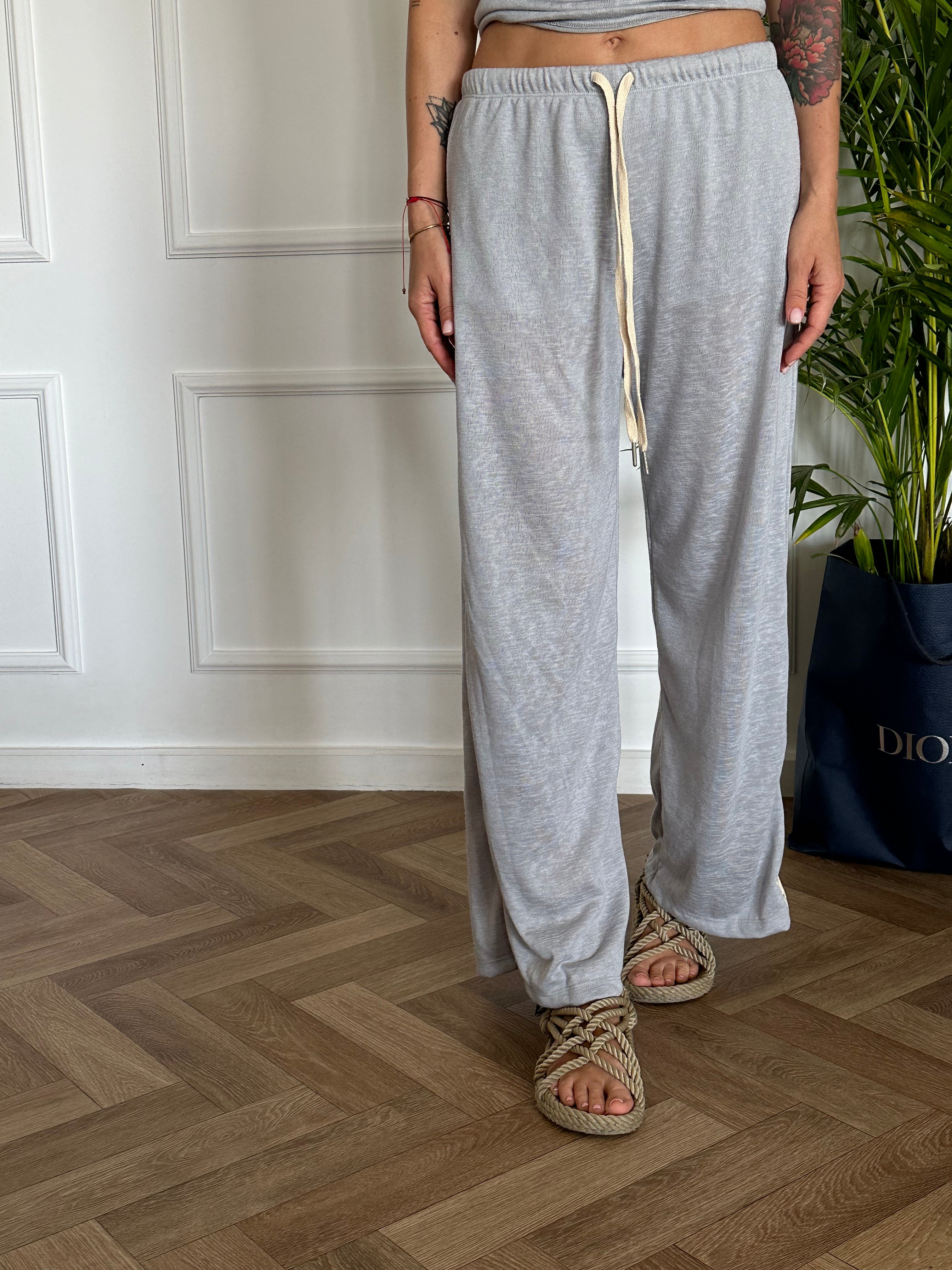 מכנסי ניס סלאב אפור אבן