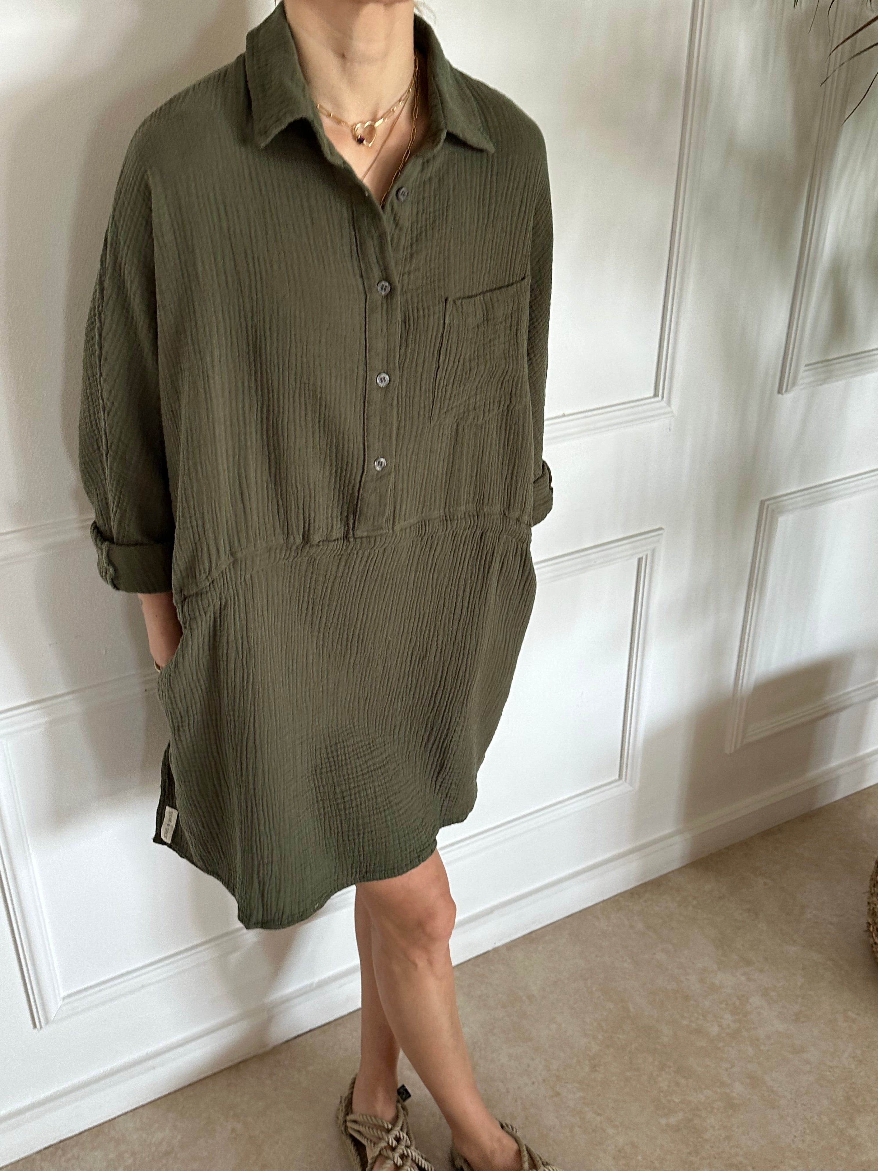 חולצת אוברסייז טטרה זית