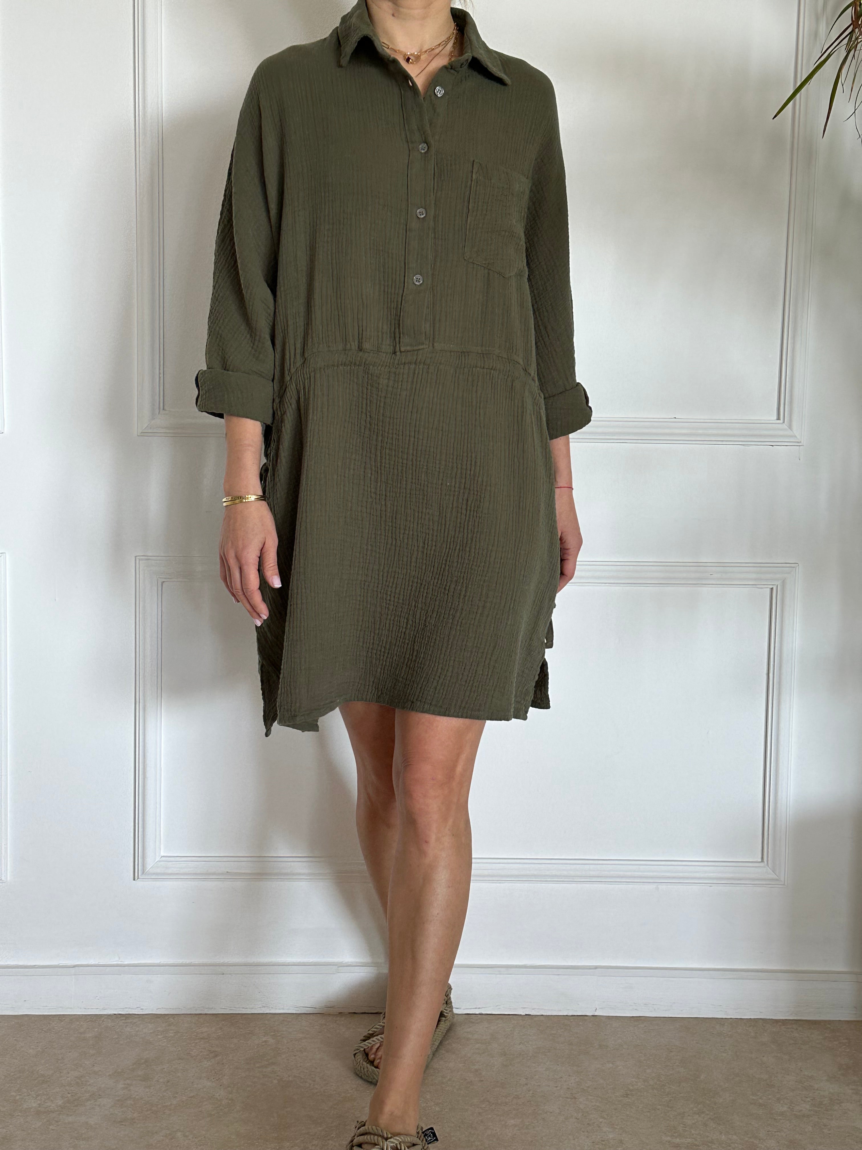 חולצת אוברסייז טטרה זית