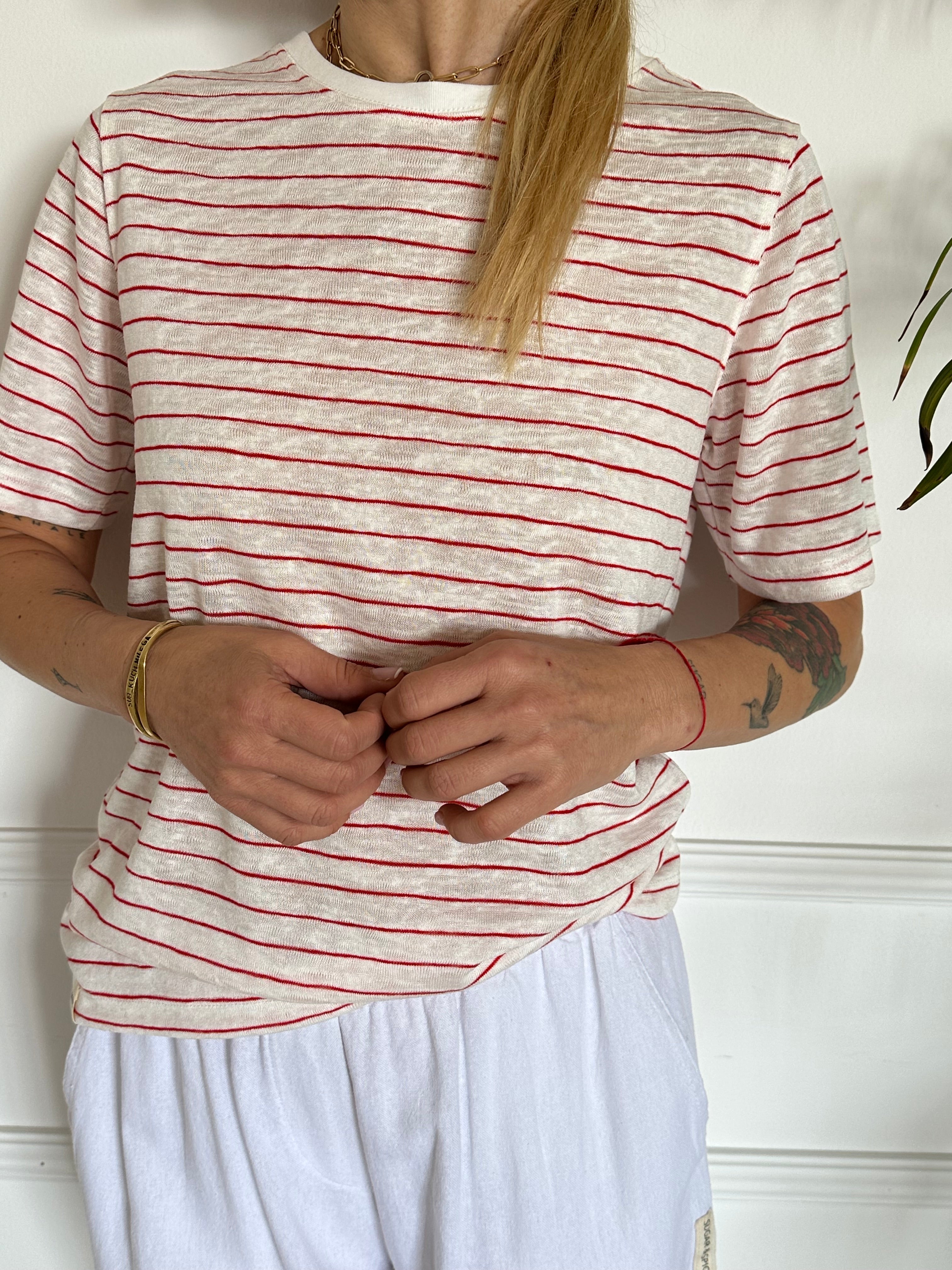 טי שירט EVA פסים אדומים