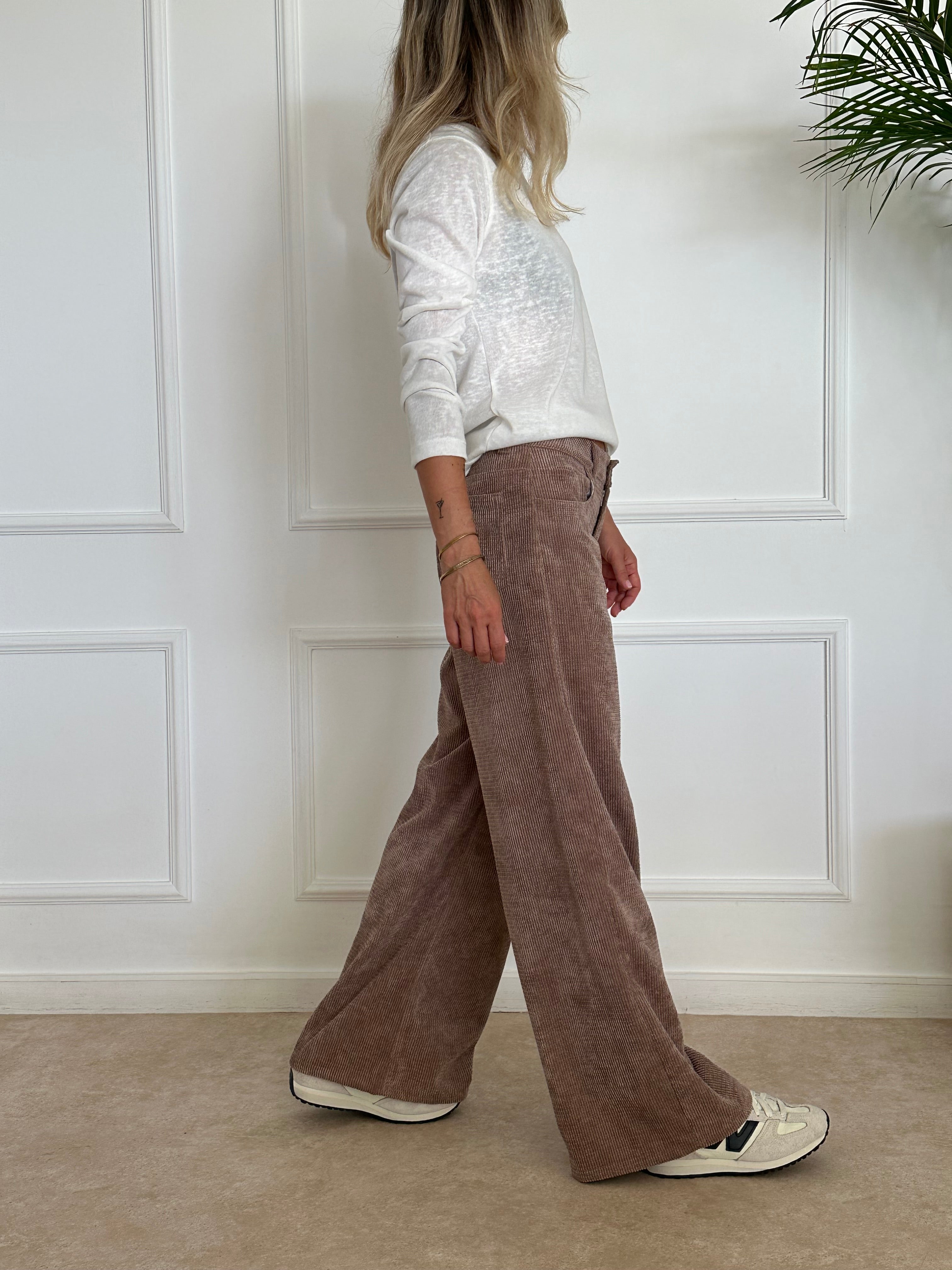 LIGHT BROWN מכנסי קורדרוי