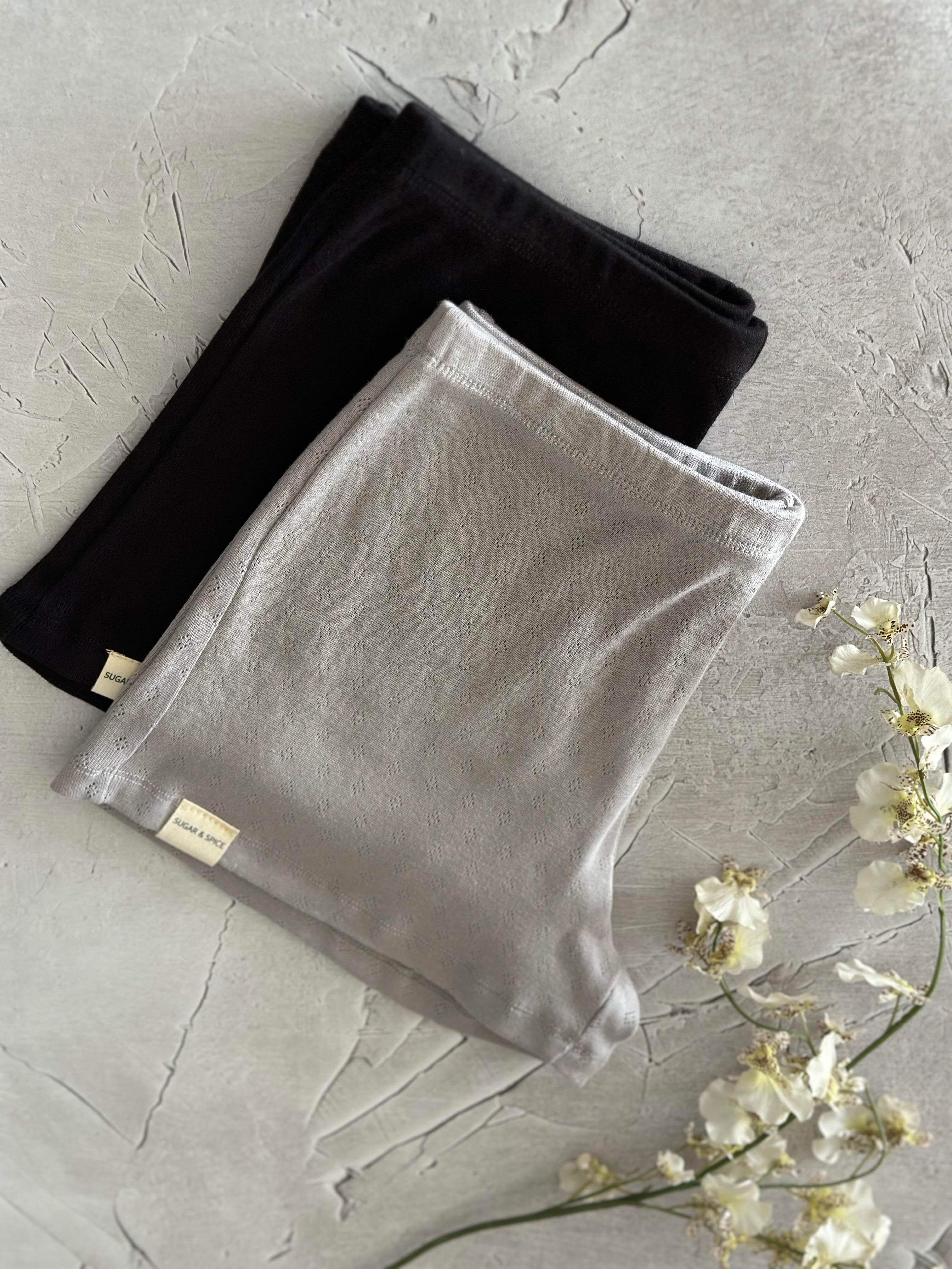 מארז 2 טייץ בייסיק אפור+שחור