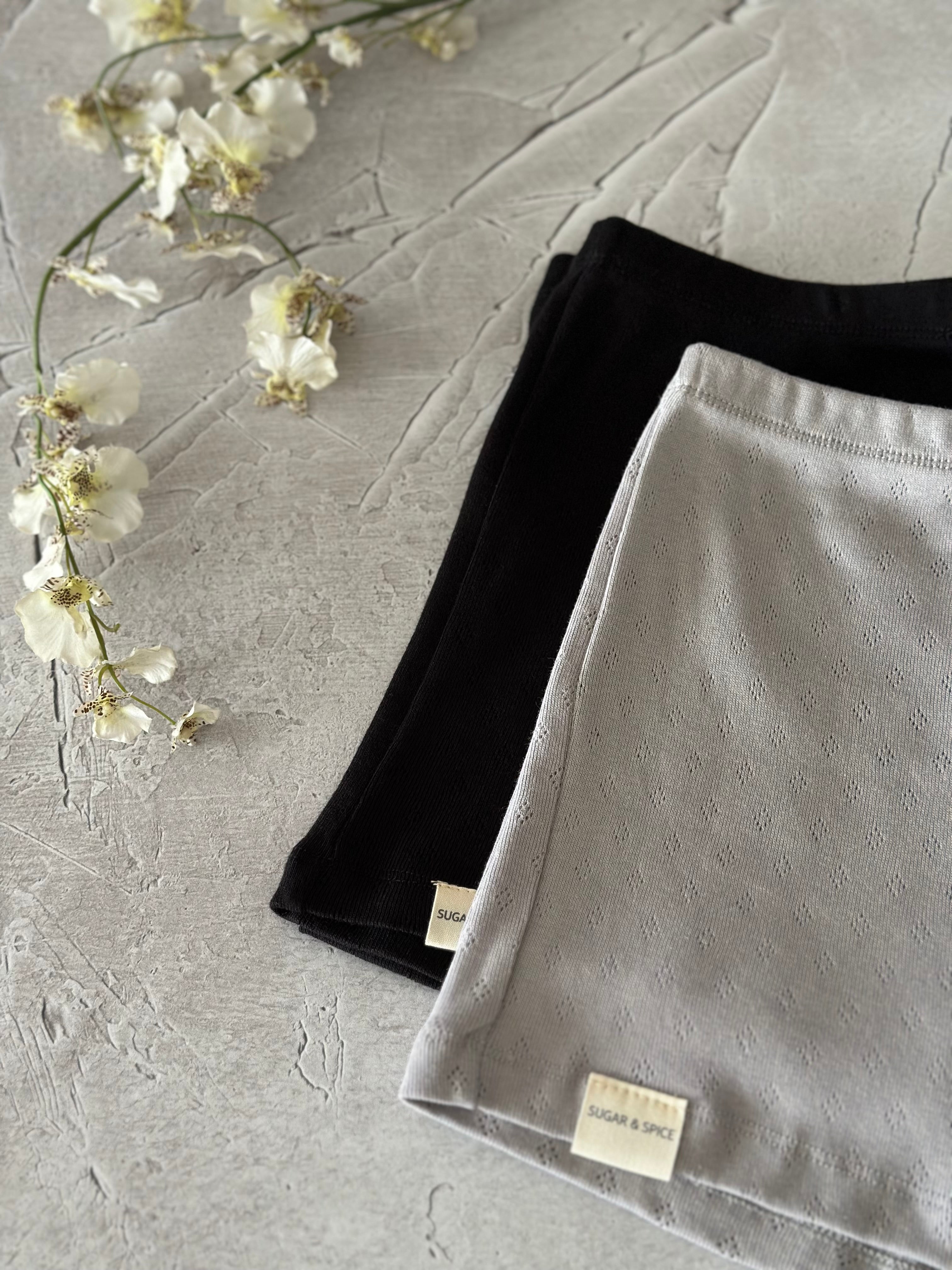 מארז 2 טייץ בייסיק אפור+שחור