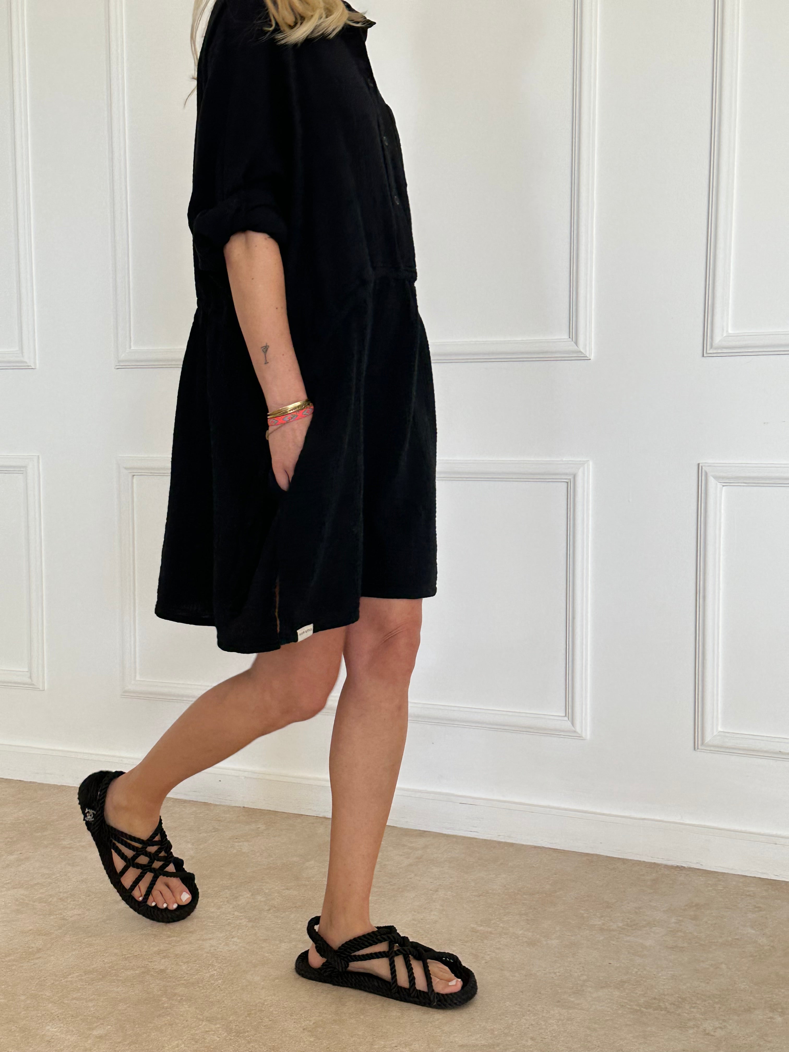 חולצת אוברסייז טטרה שחורה