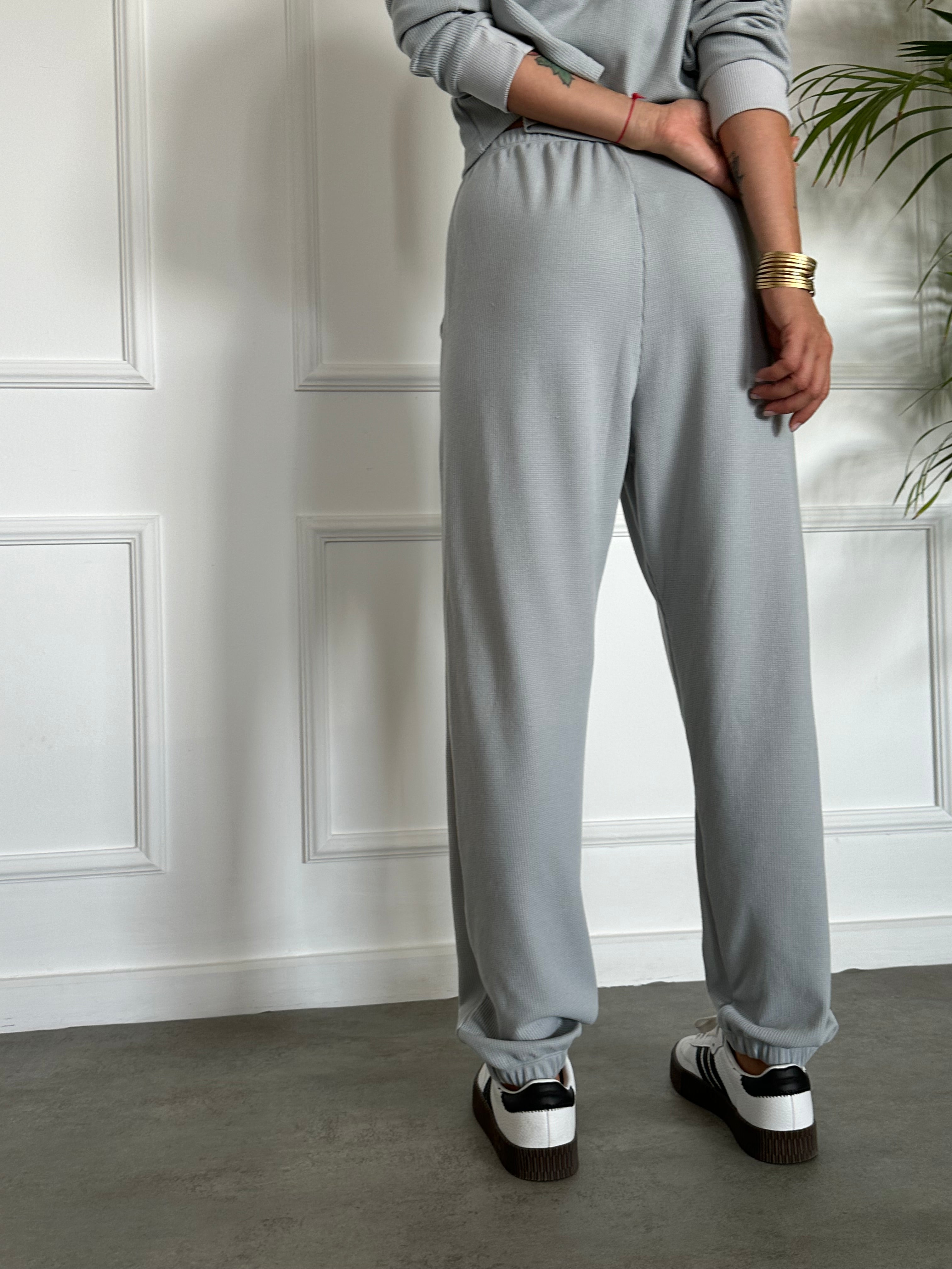 מכנסי וופל תכלת