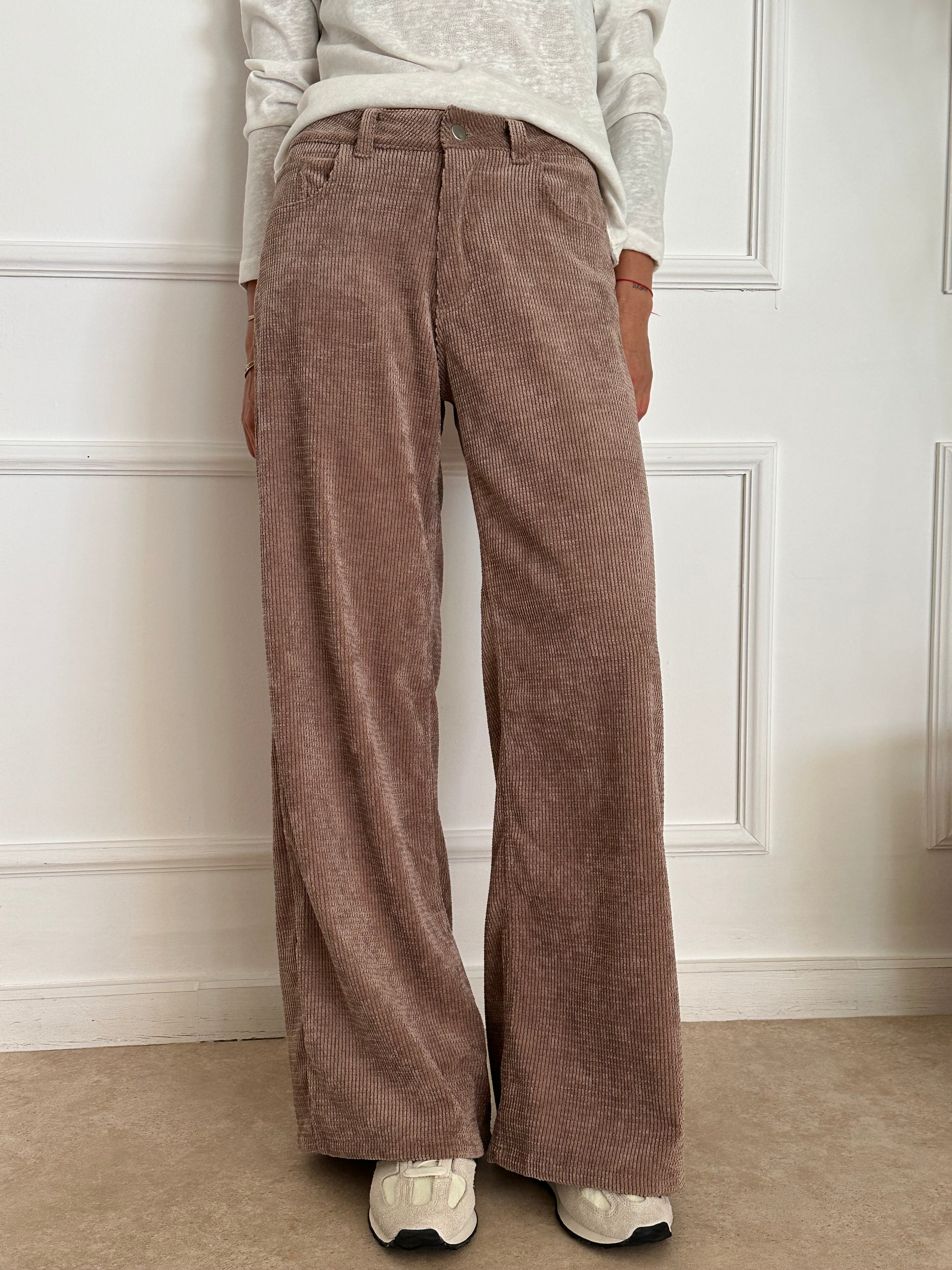 LIGHT BROWN מכנסי קורדרוי