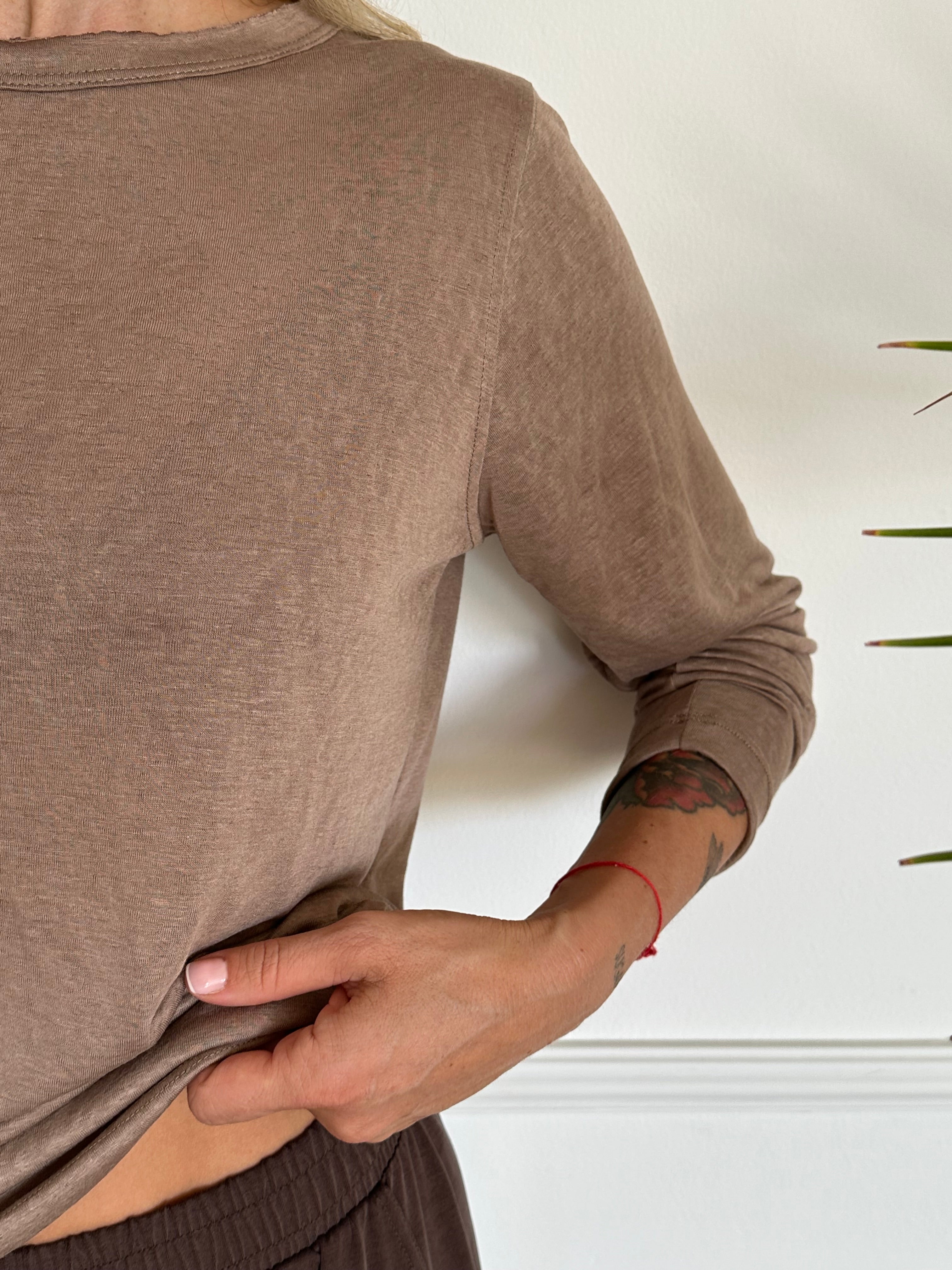 טי שירט EVA light brown