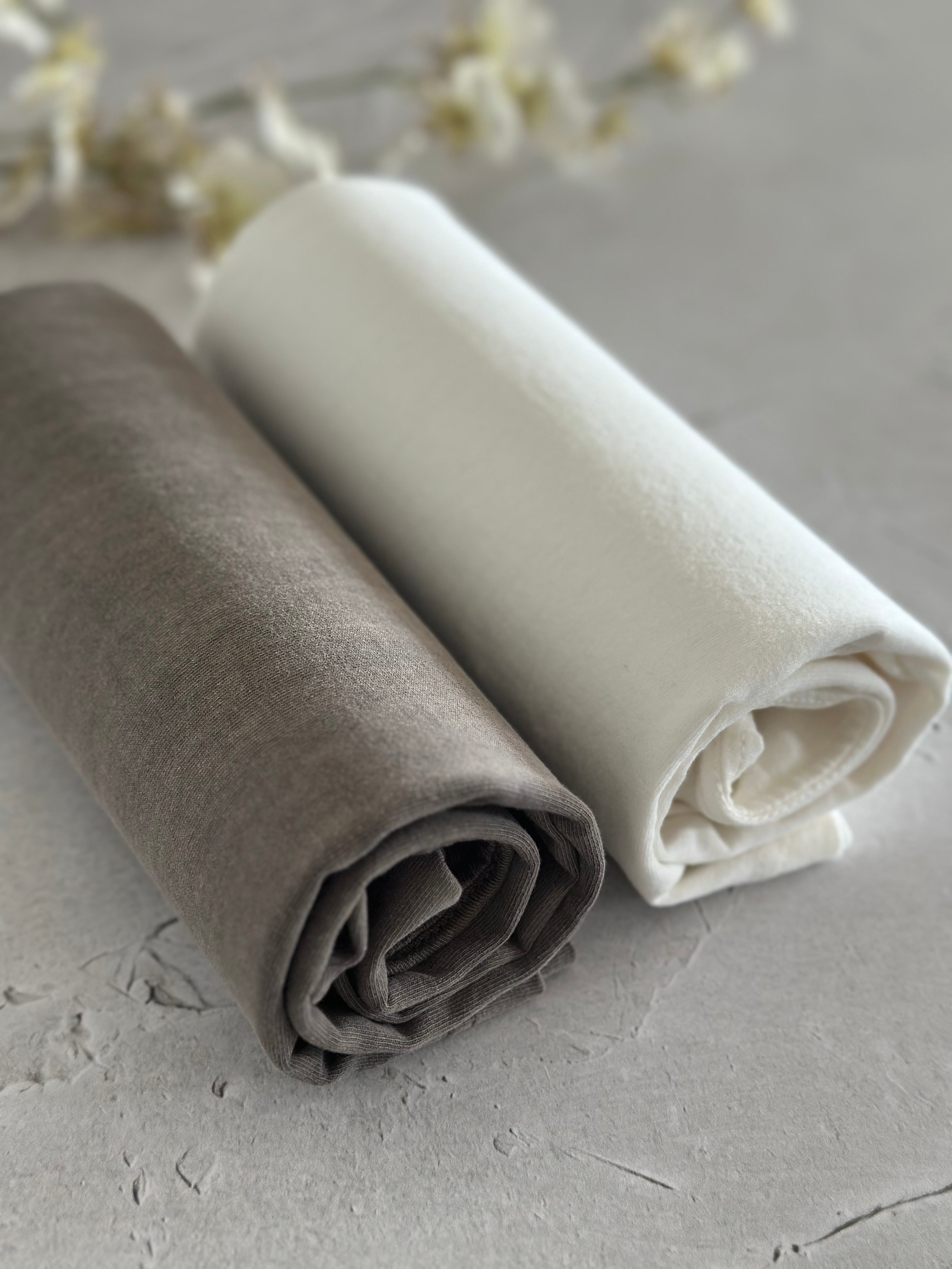 מארז 2 טי שירט קרופ שמנת+ חומה