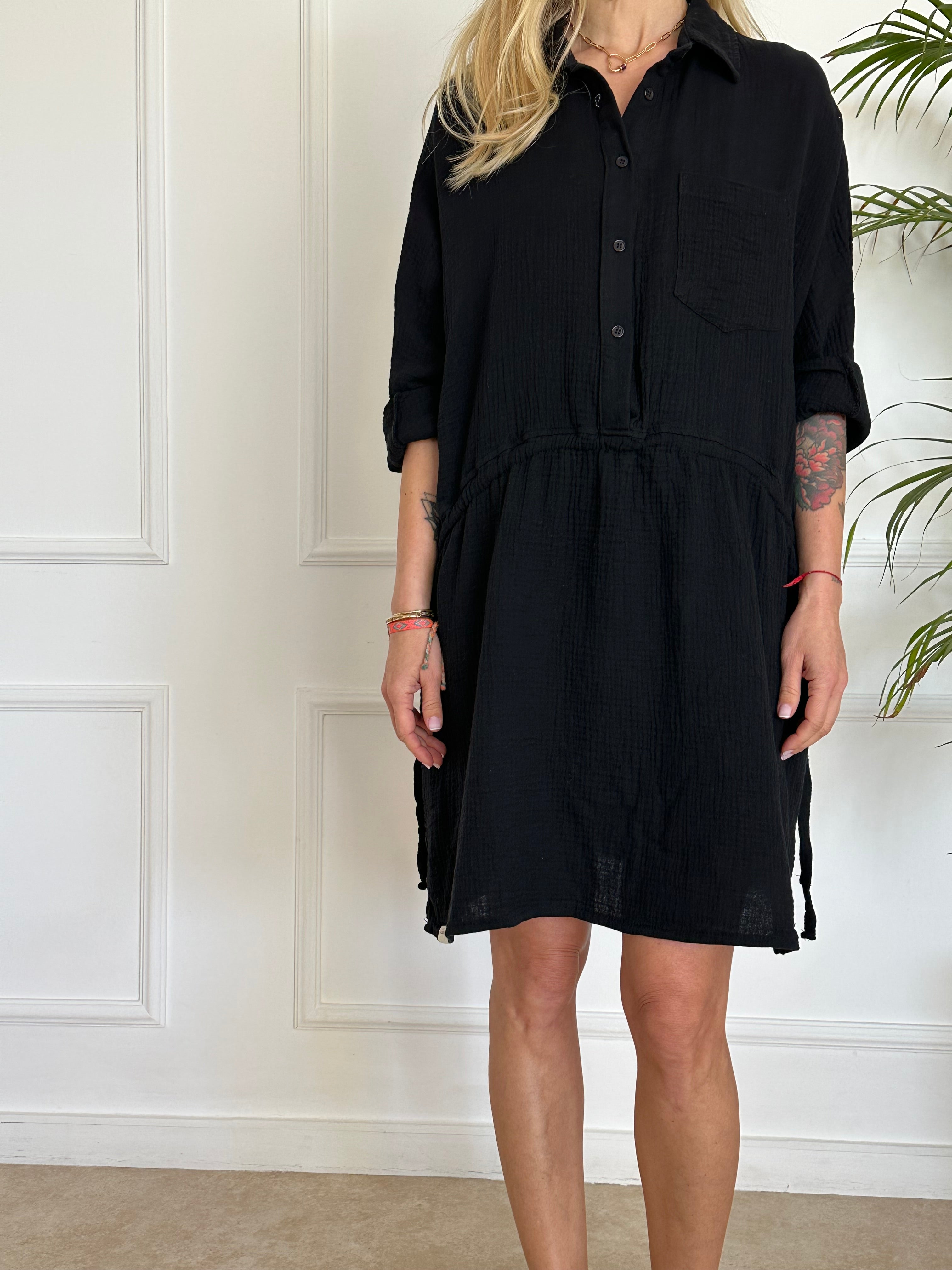 חולצת אוברסייז טטרה שחורה