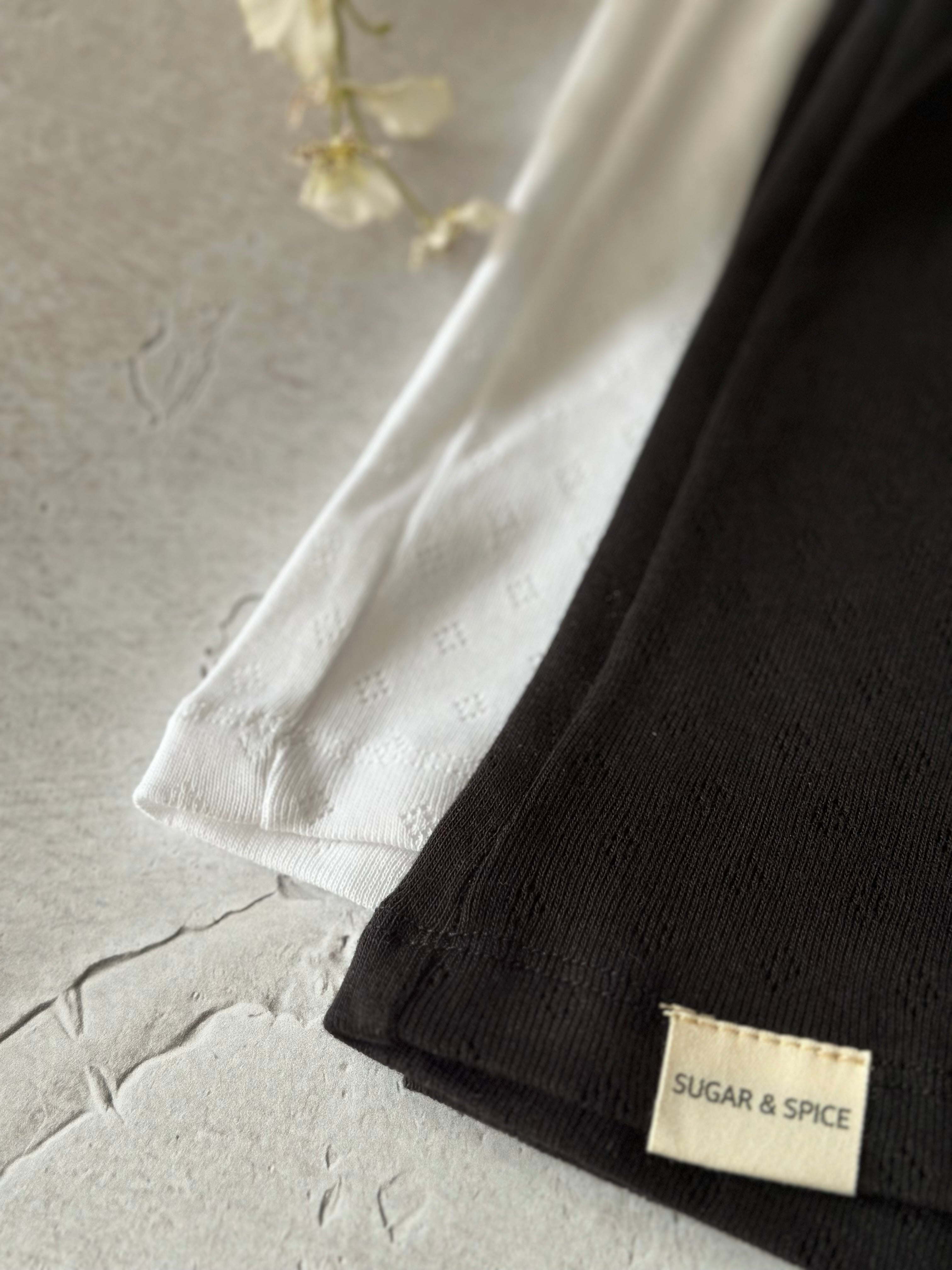 מארז 2 טייץ בייסיק לבן+שחור