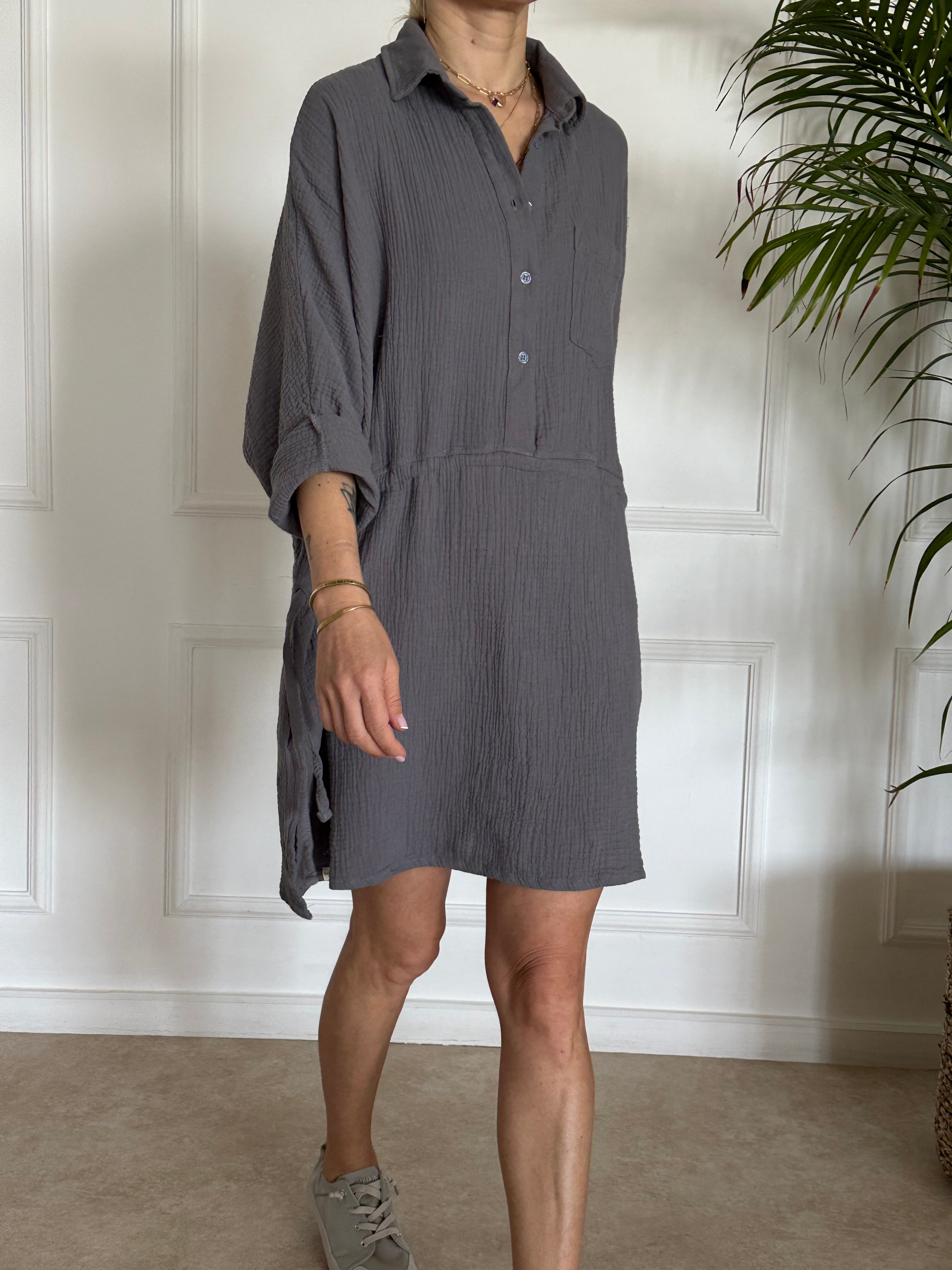 חולצת אוברסייז טטרה פחם