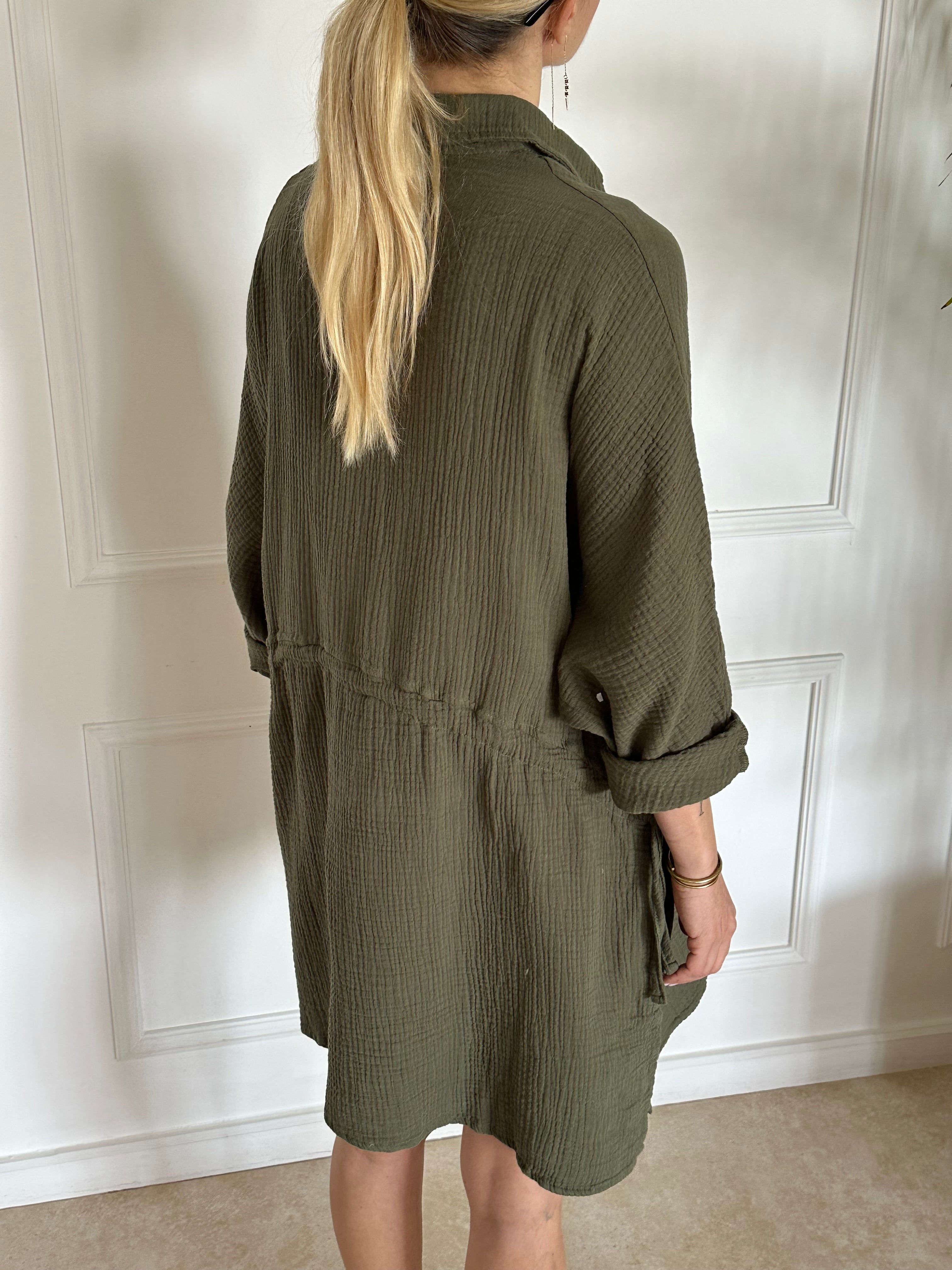 חולצת אוברסייז טטרה זית