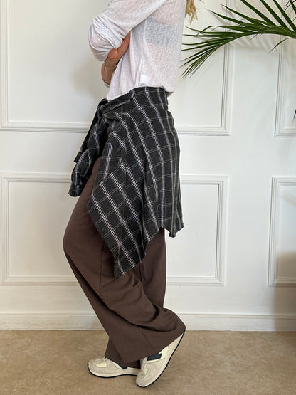 חולצת SOHO משבצות שחורה