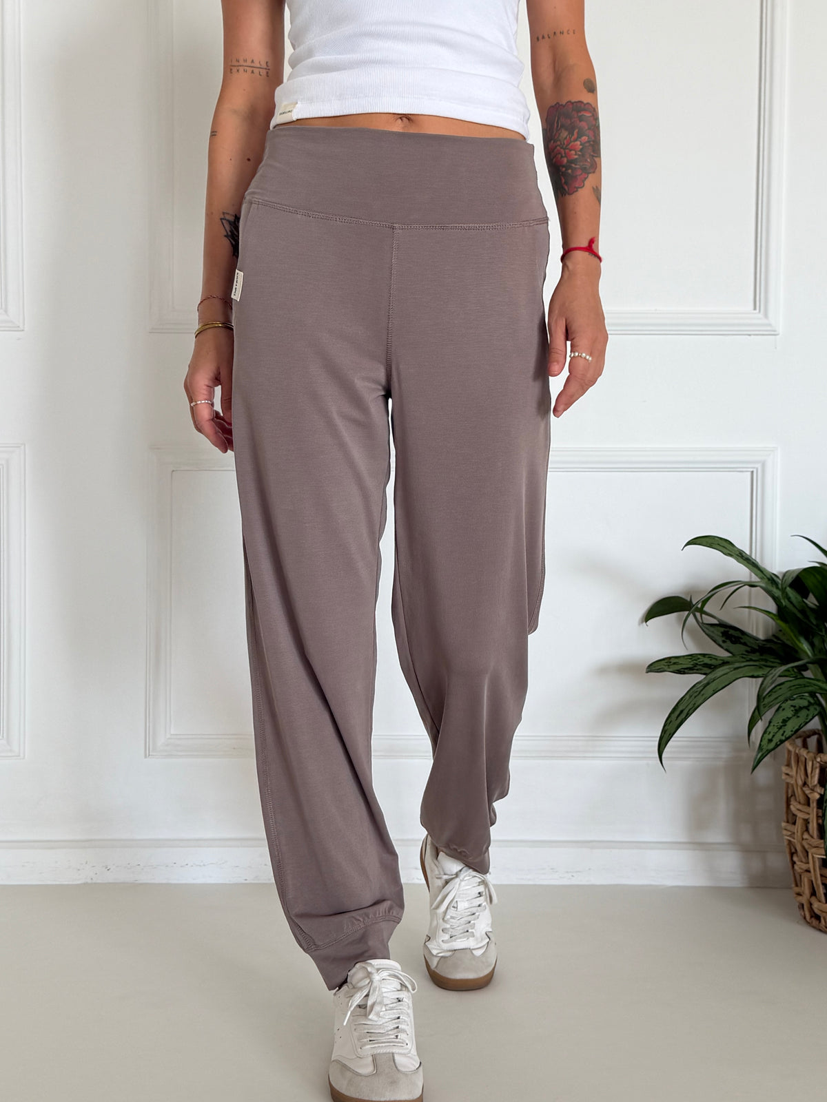 Flow pants אפור בז&