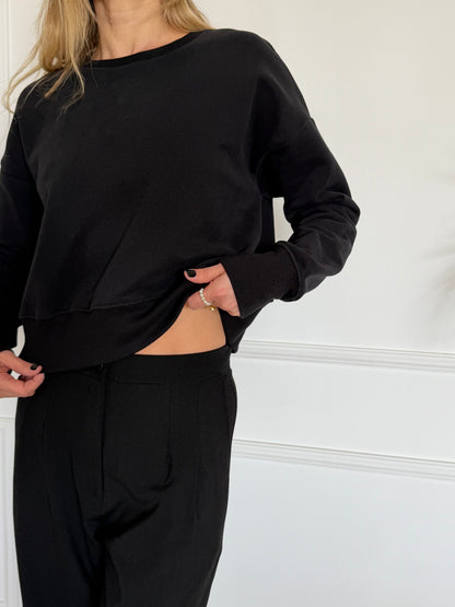 סווטשירט קרופ NEW JERSEY שחור