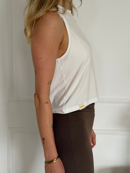 מארז 2 גופיית יוגה -שמנת + חום