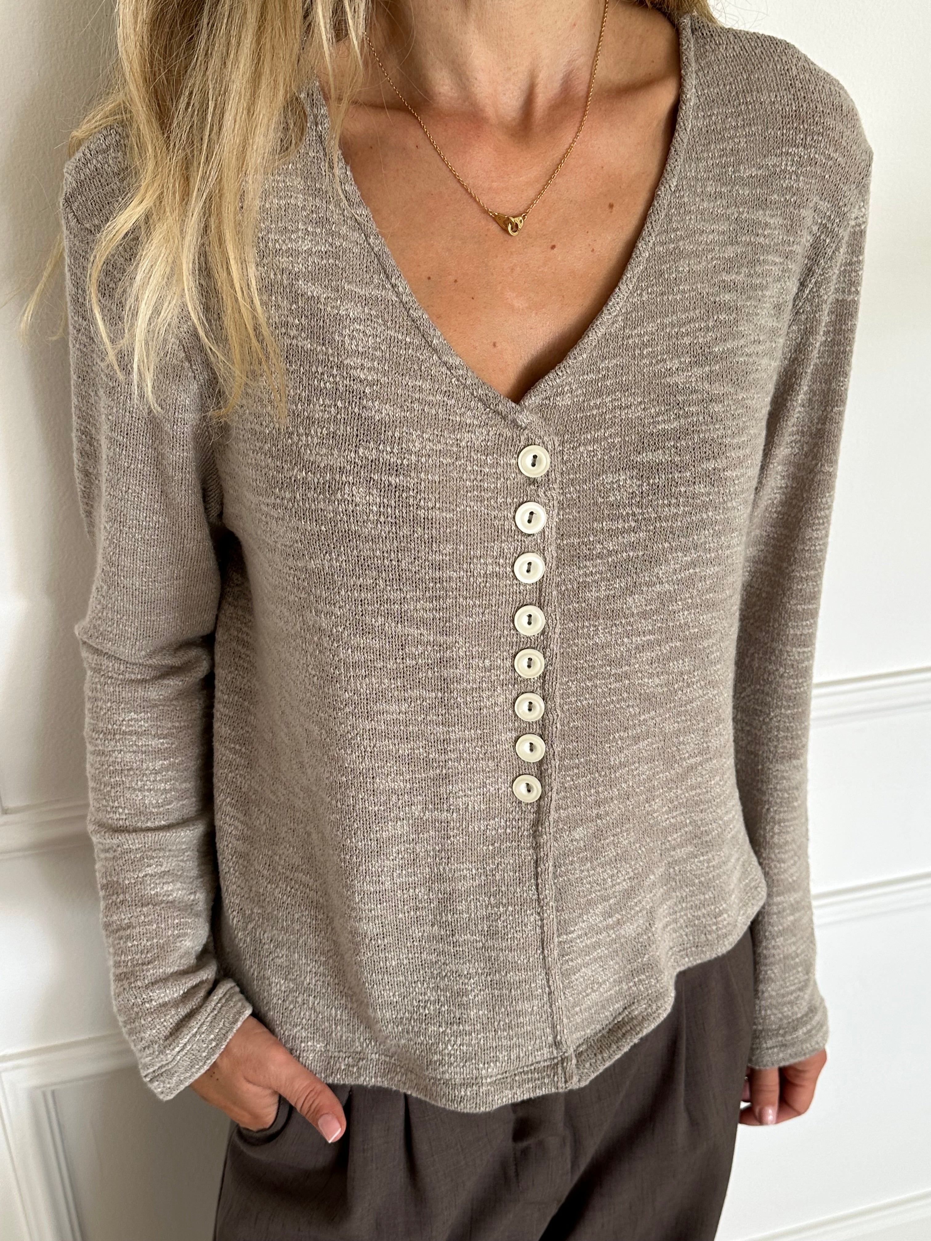 סריג קרדיגן אפור