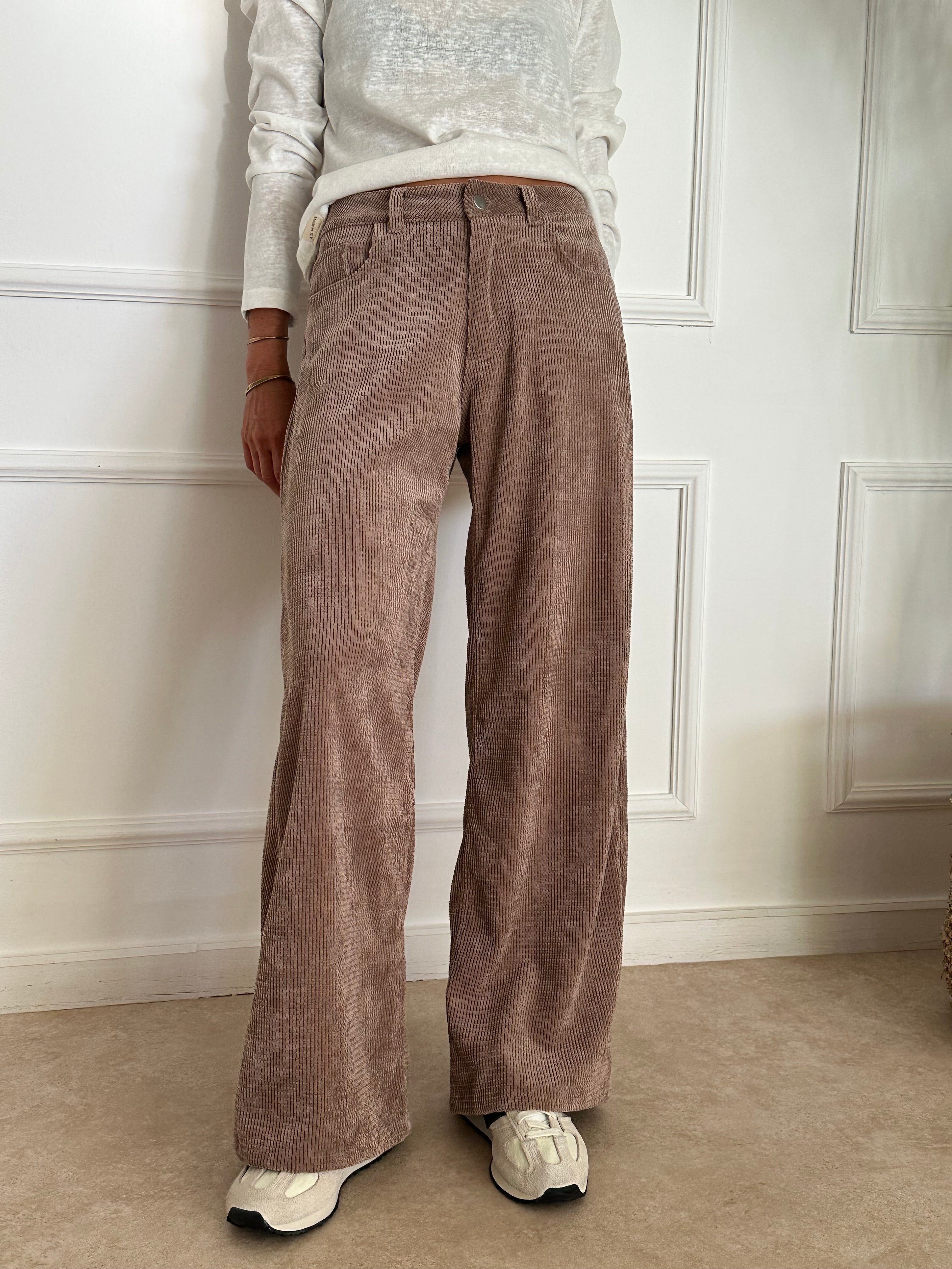 LIGHT BROWN מכנסי קורדרוי