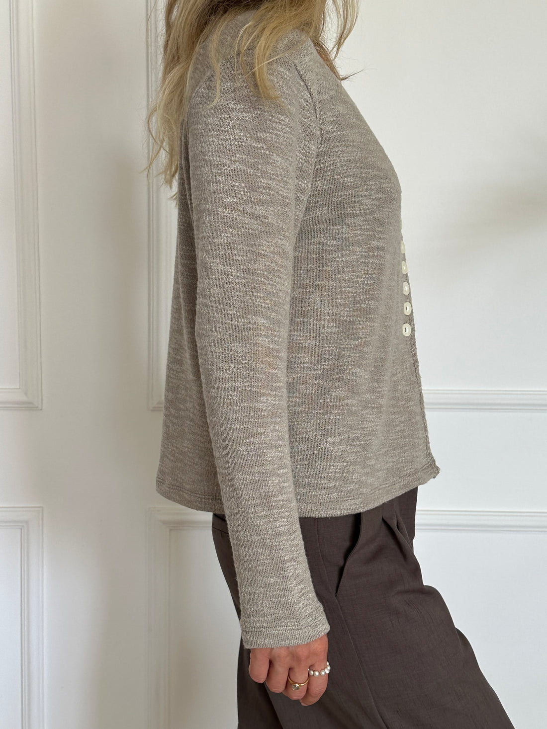 סריג קרדיגן אפור