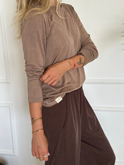 טי שירט EVA light brown