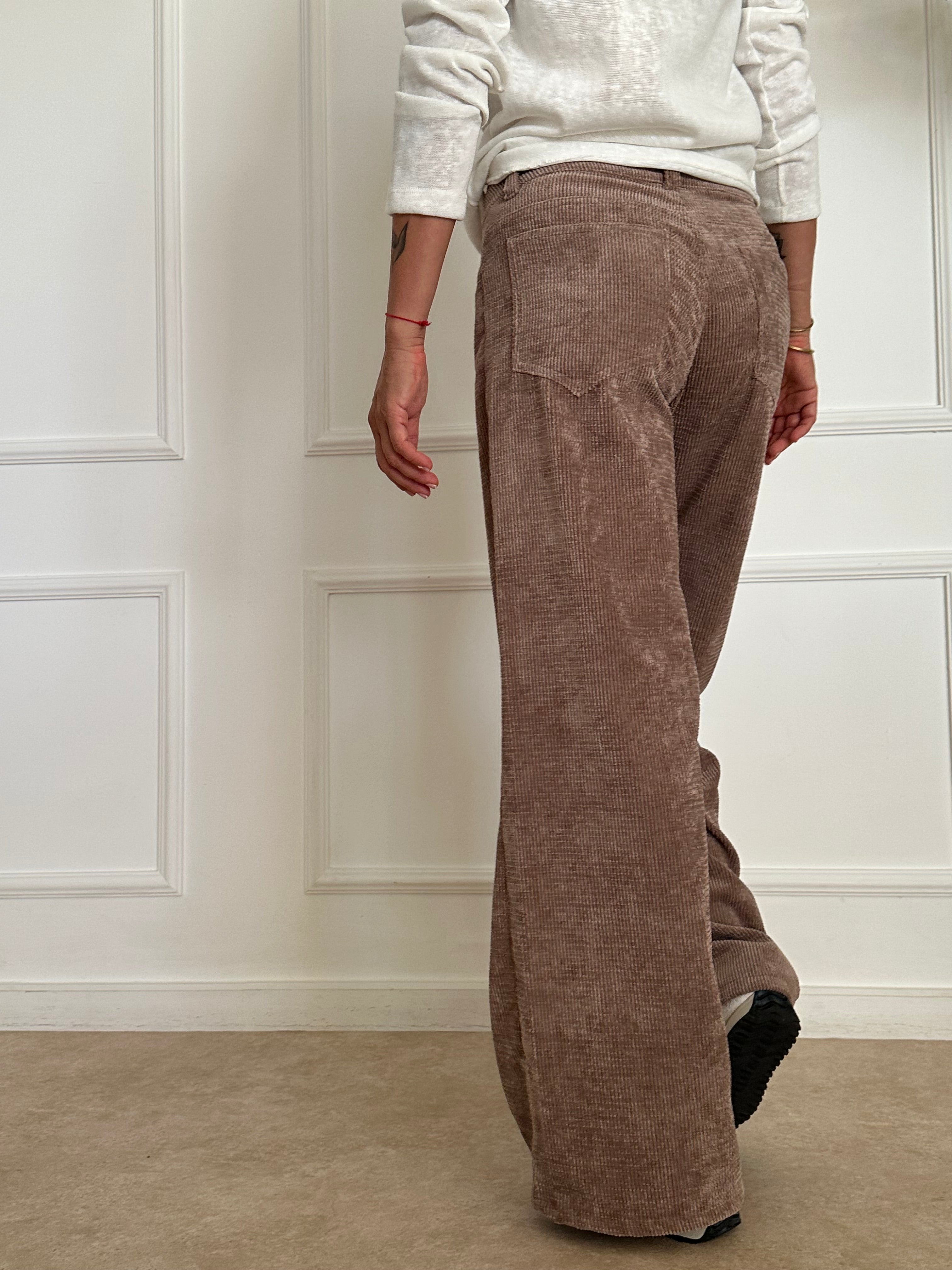 LIGHT BROWN מכנסי קורדרוי