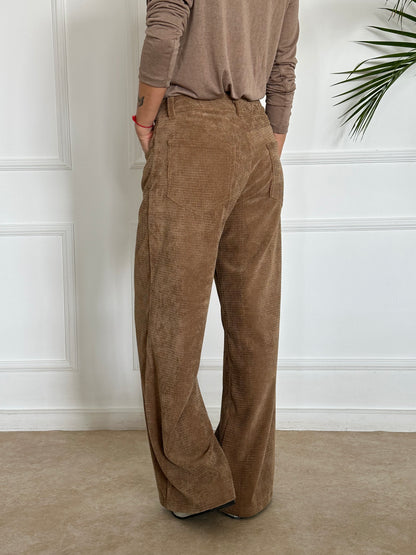 מכנסי קורדרוי קרמל