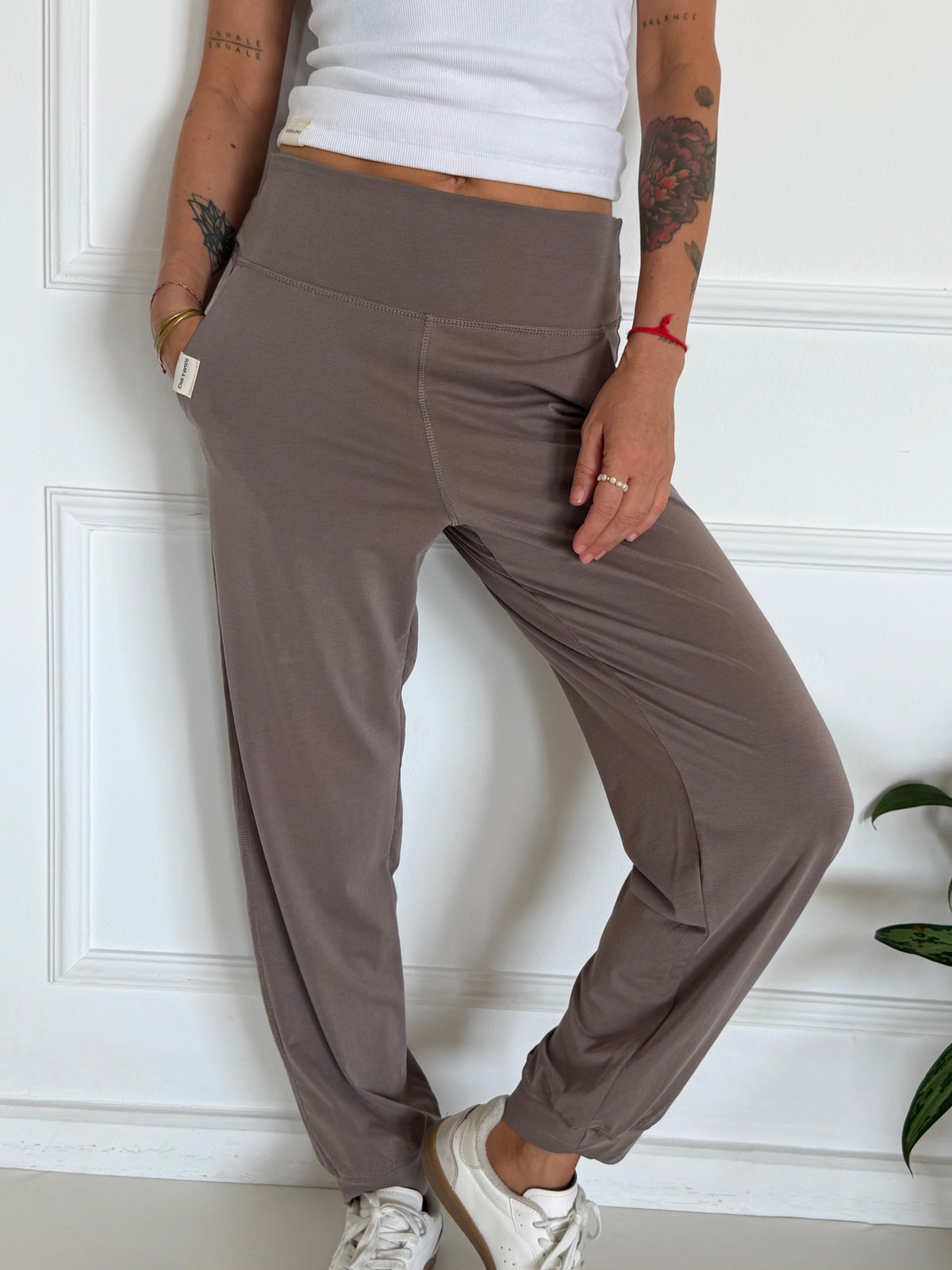 Flow pants אפור בז&