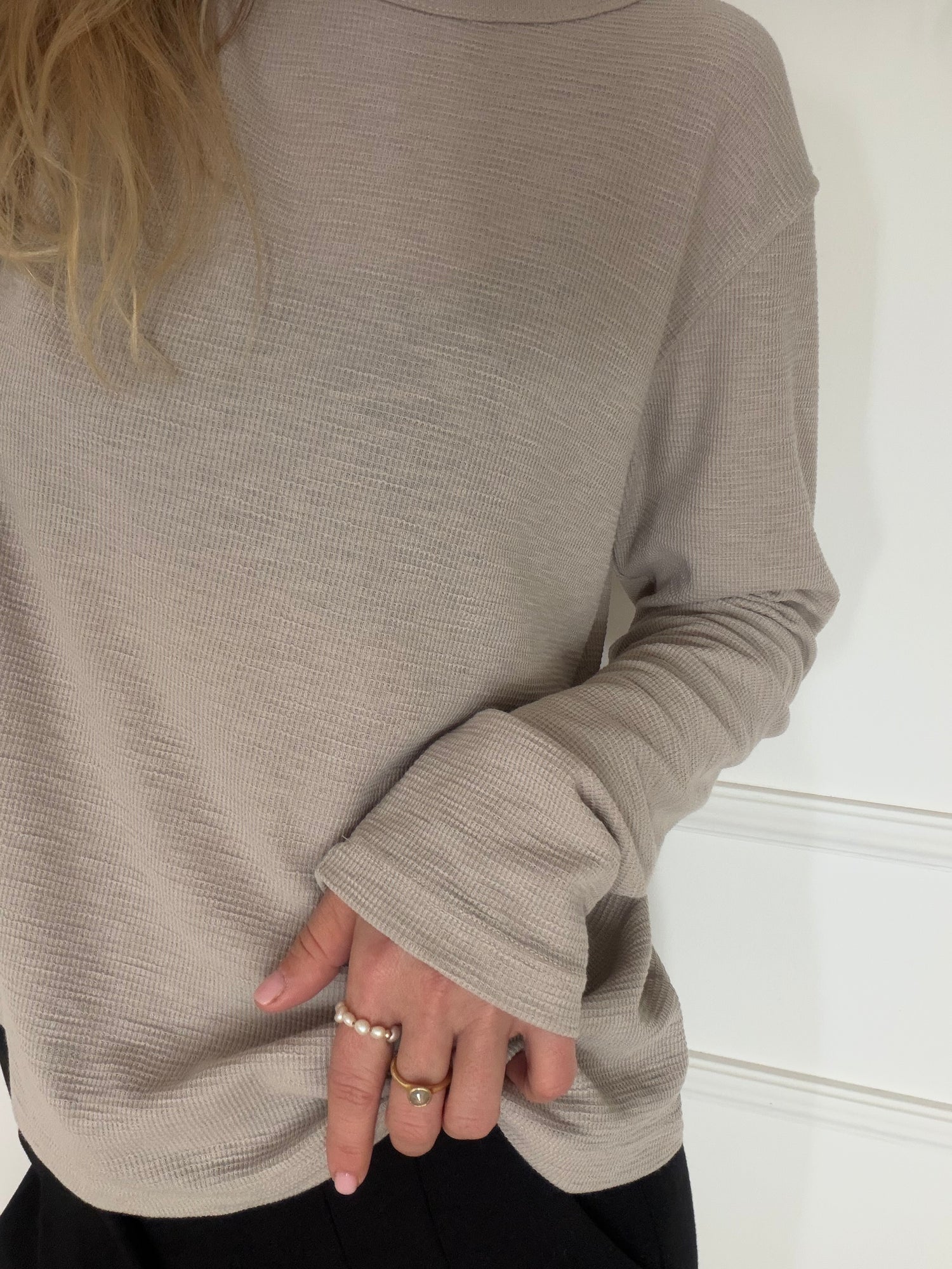 טי שירט בייבי וופל אפורה